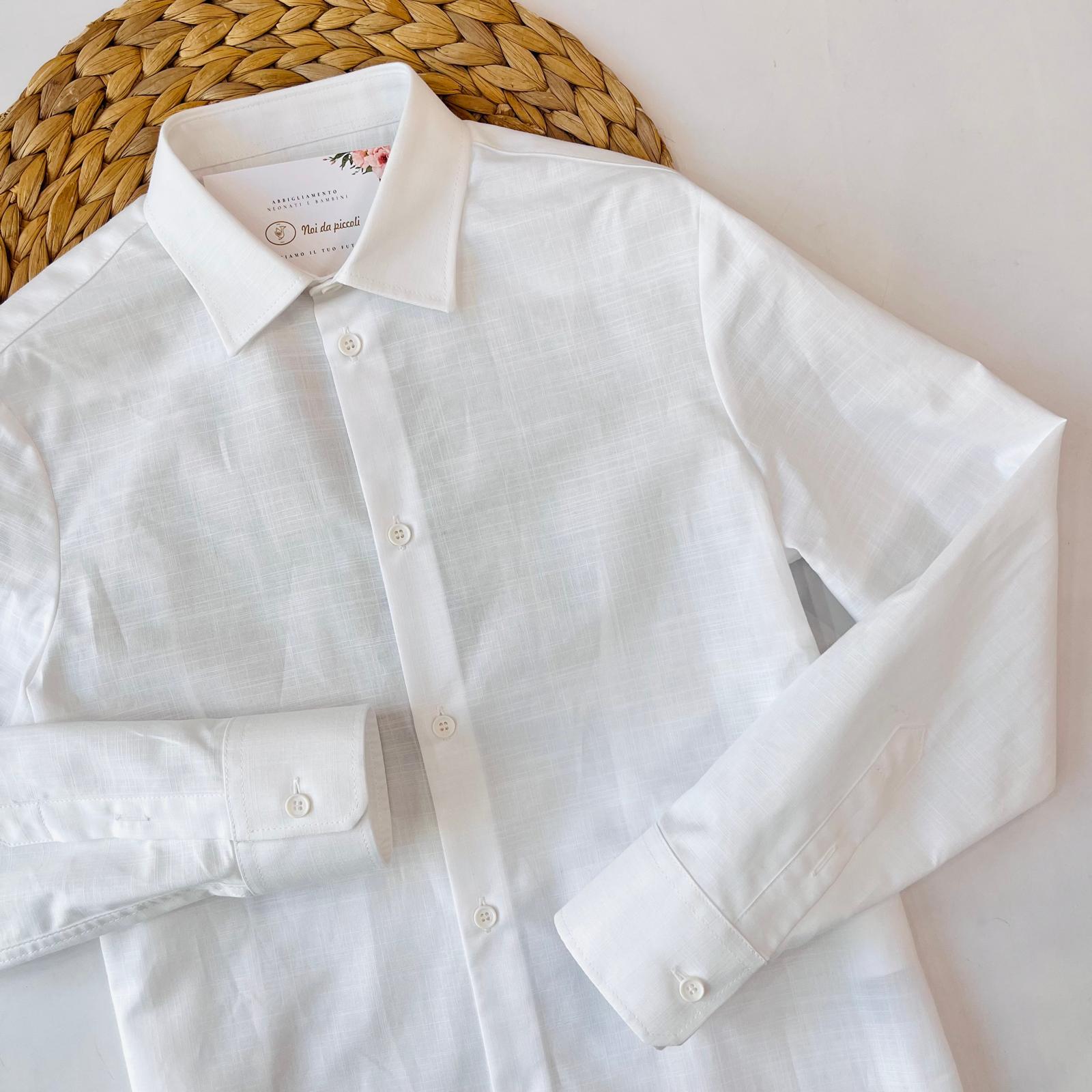 CAMICIA 100 % COTONE BIANCO - Noi da piccoli