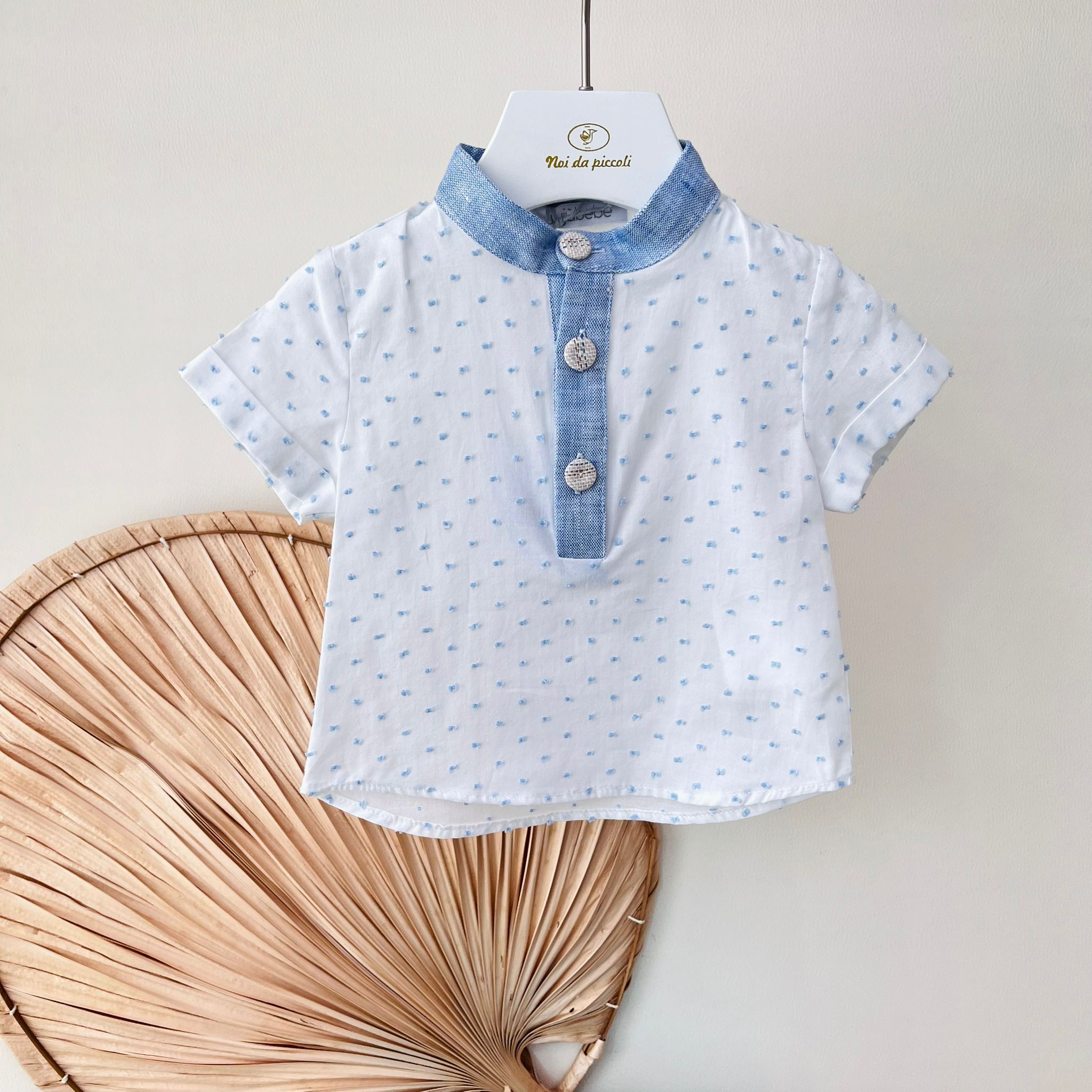 CAMICIA 100 % COTONE CIELO - Noi da piccoli