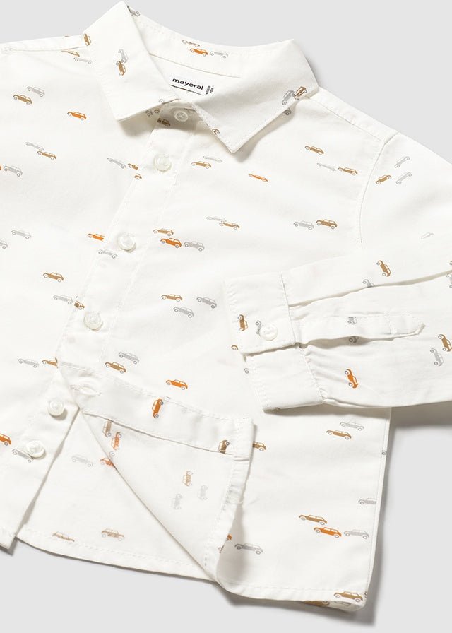 CAMICIA CON MACCHININE BIANCO - Noi da piccoli