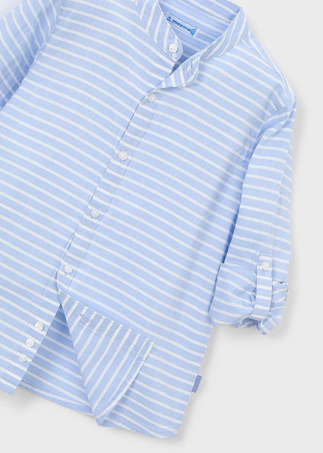 CAMICIA IN COTONE A RIGHE CIELO - Noi da piccoli