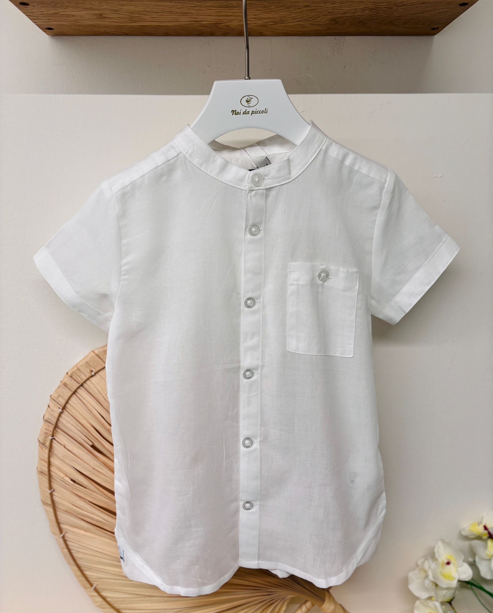 CAMICIA IN COTONE BIANCO - Noi da piccoli