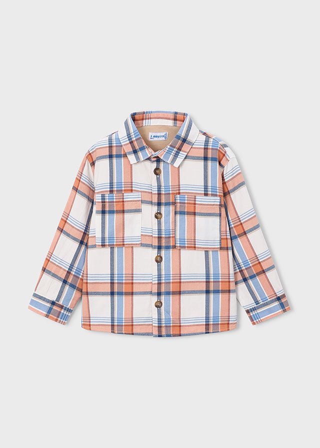 CAMICIA IN COTONE CALDO BIANCO - Noi da piccoli
