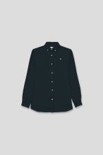 CAMICIA IN COTONE CALDO BLU