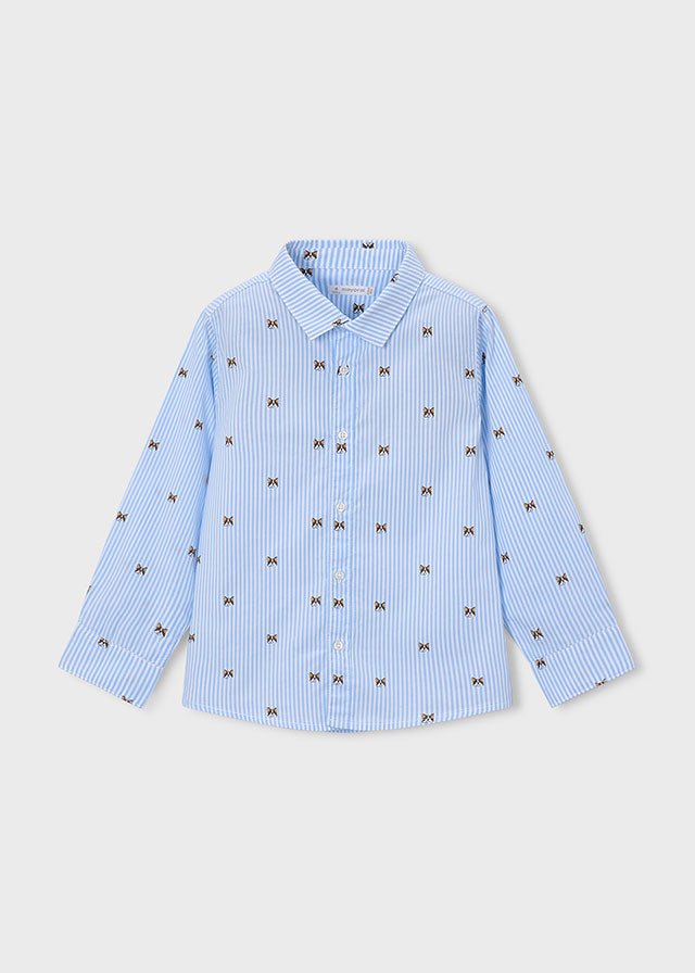 Camicia in Cotone Caldo Cielo con Piccoli con Pattern Mico-Stampato Mayoral