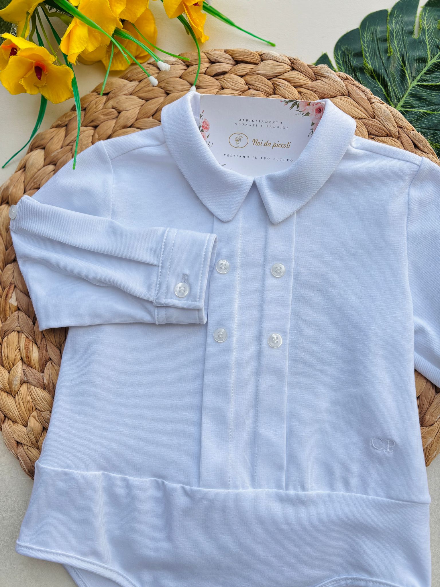 CAMICINA A BODY BIANCO - Noi da piccoli