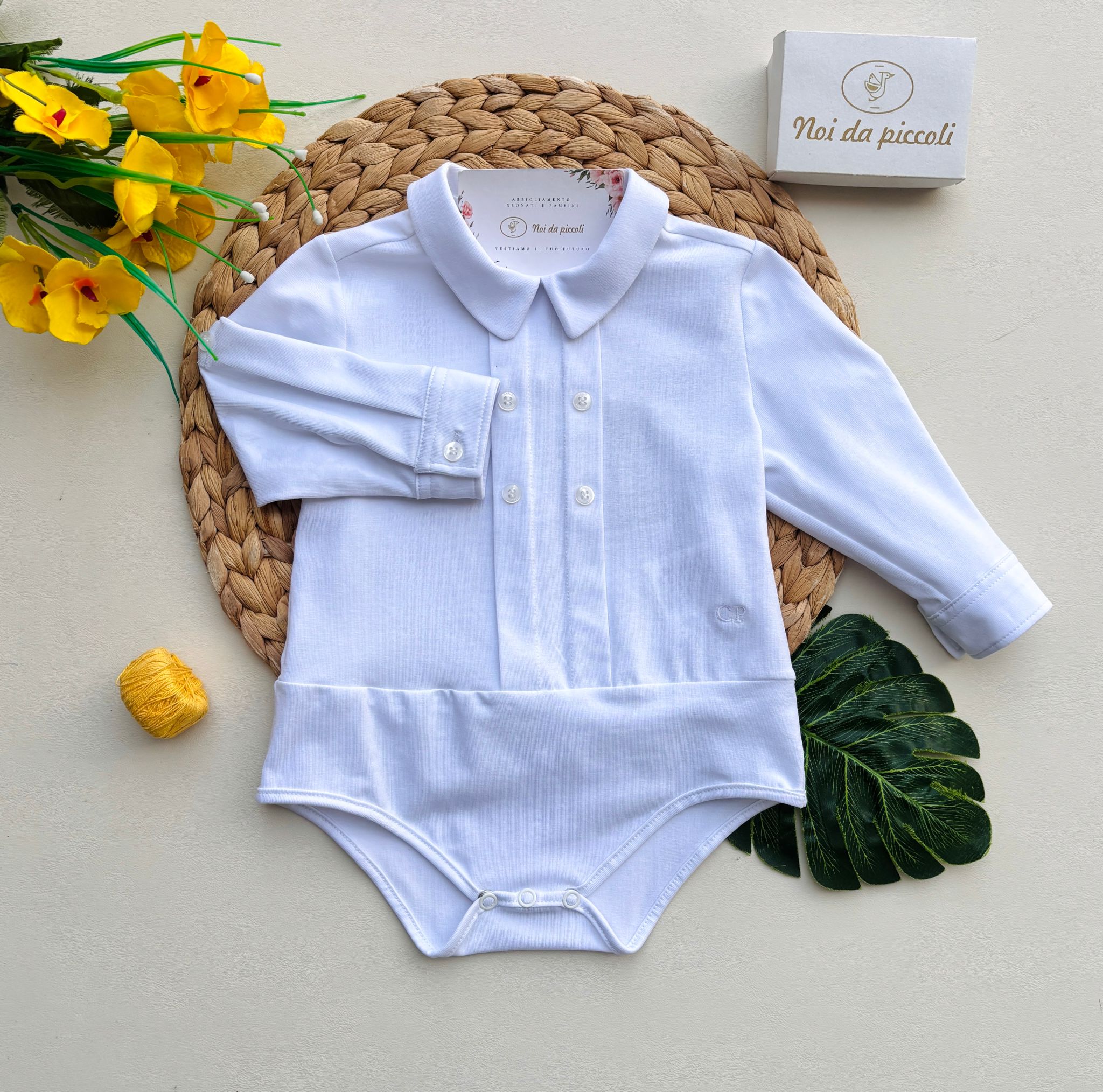 CAMICINA A BODY BIANCO - Noi da piccoli