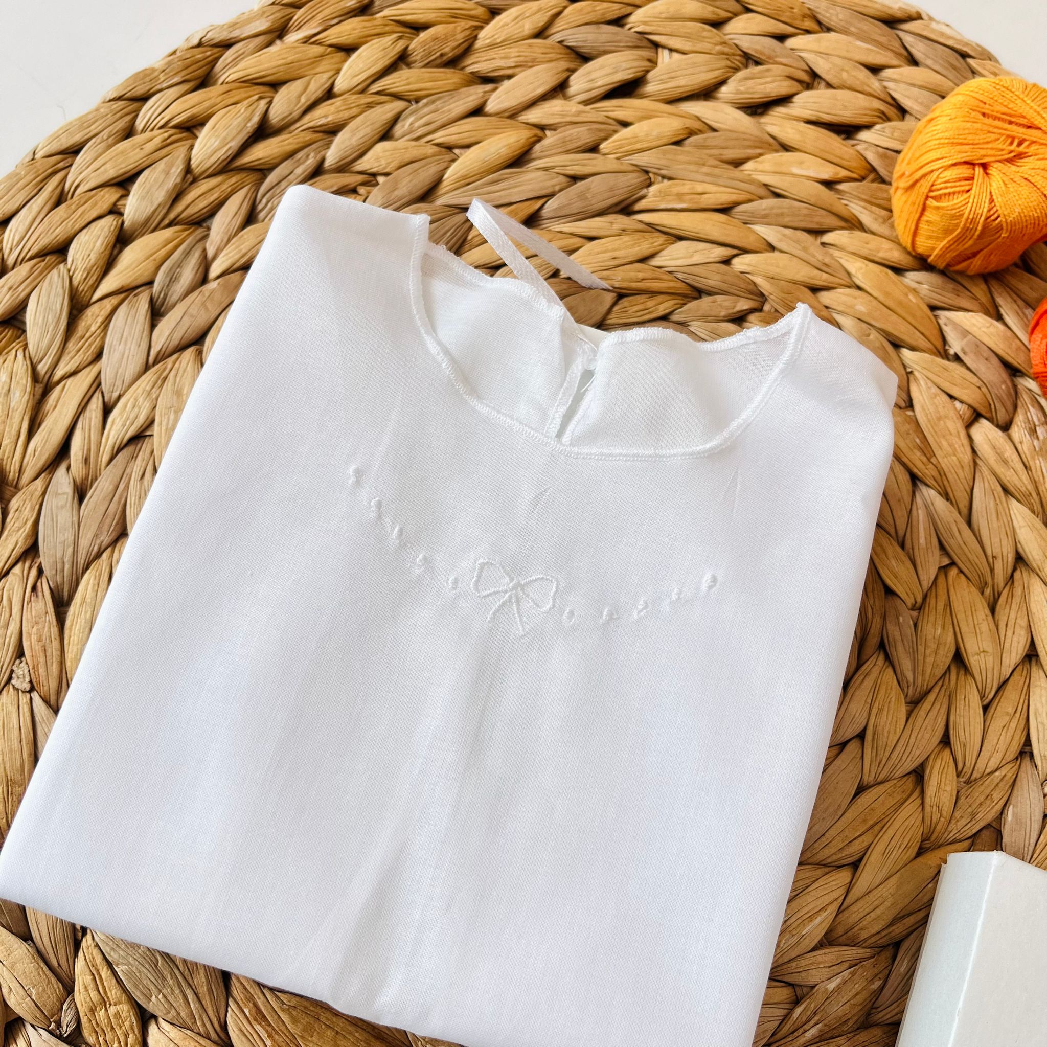 CAMICINA DELLA FORTUNA 100 % COTONE BIANCO - Noi da piccoli