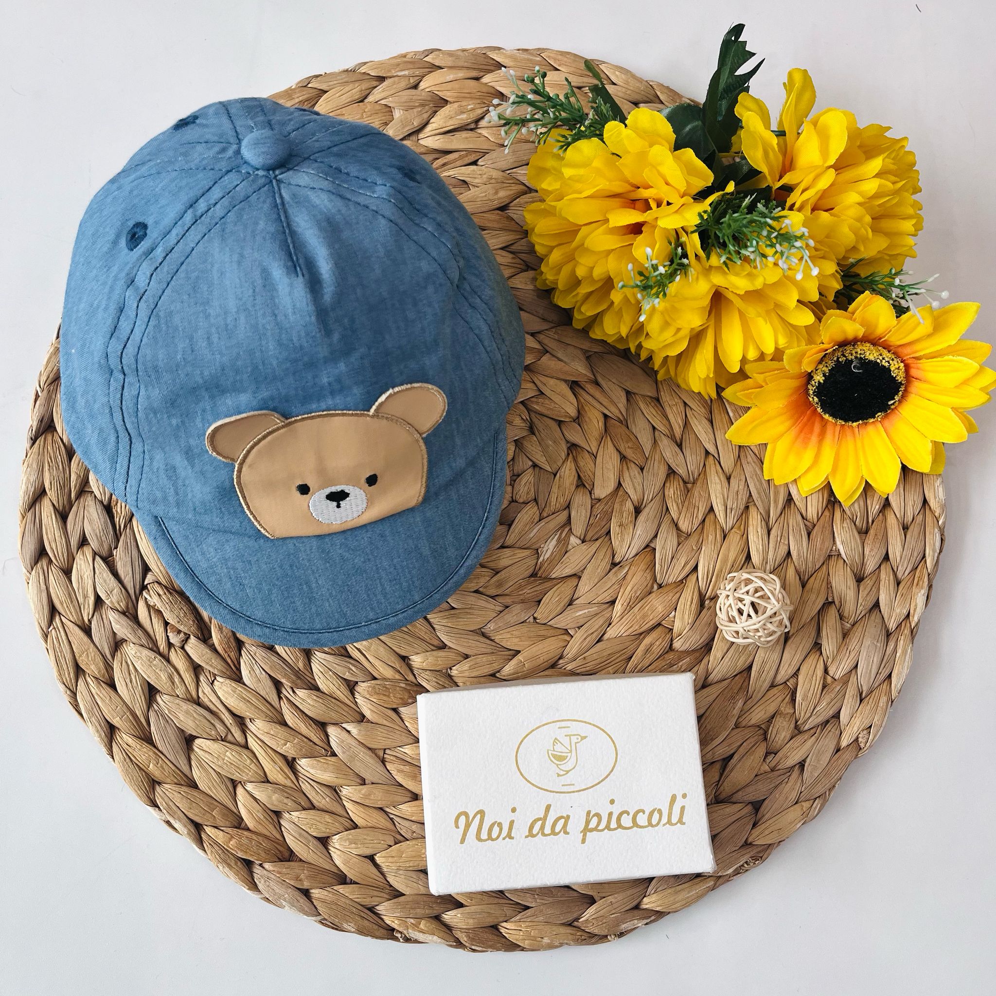 cappellino 100 % COTONE Blu - Noi da piccoli