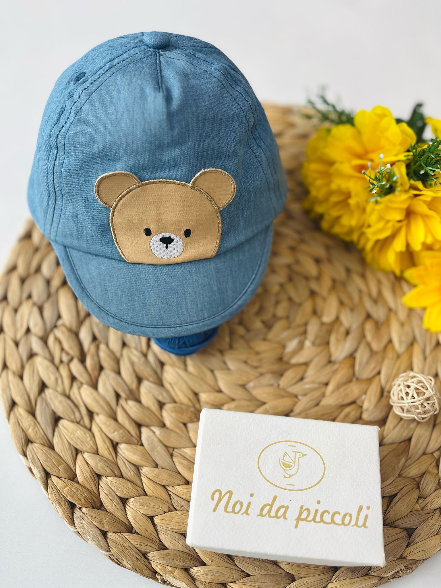 cappellino 100 % COTONE Blu - Noi da piccoli