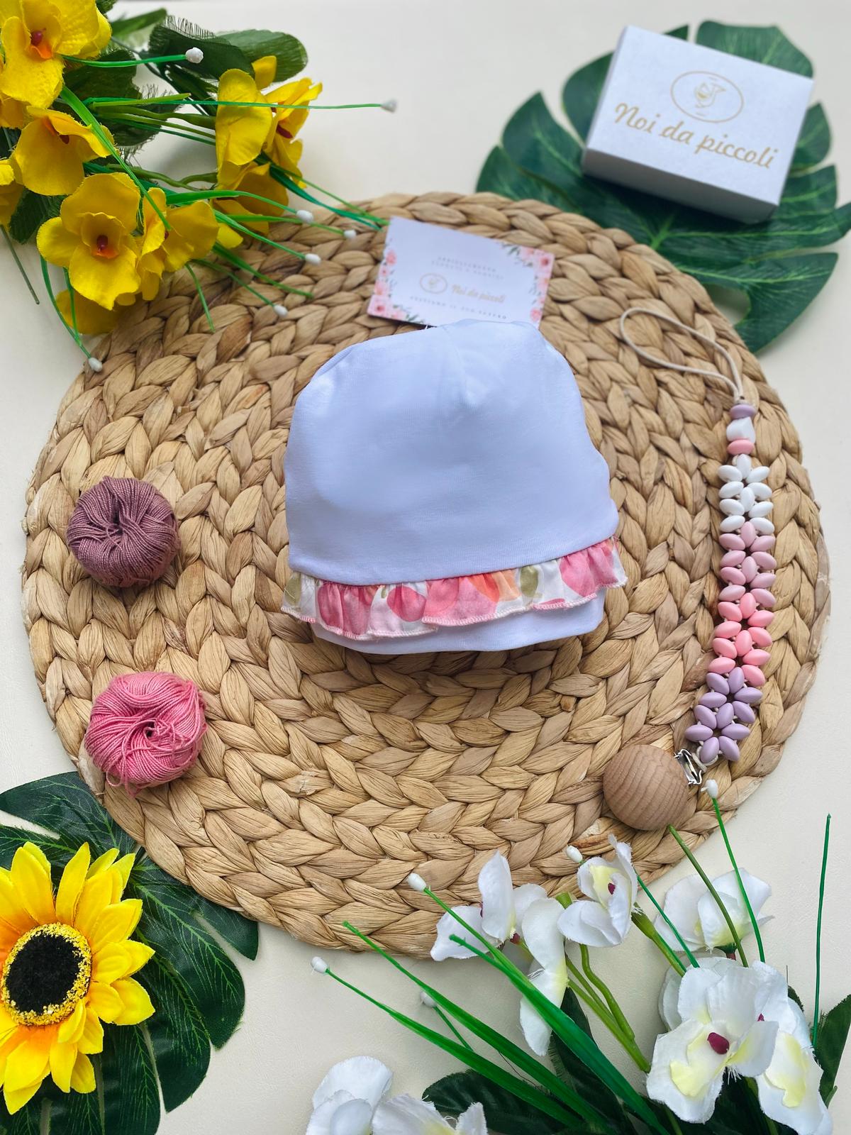 CAPPELLINO BIANCO E ROSA - Noi da piccoli