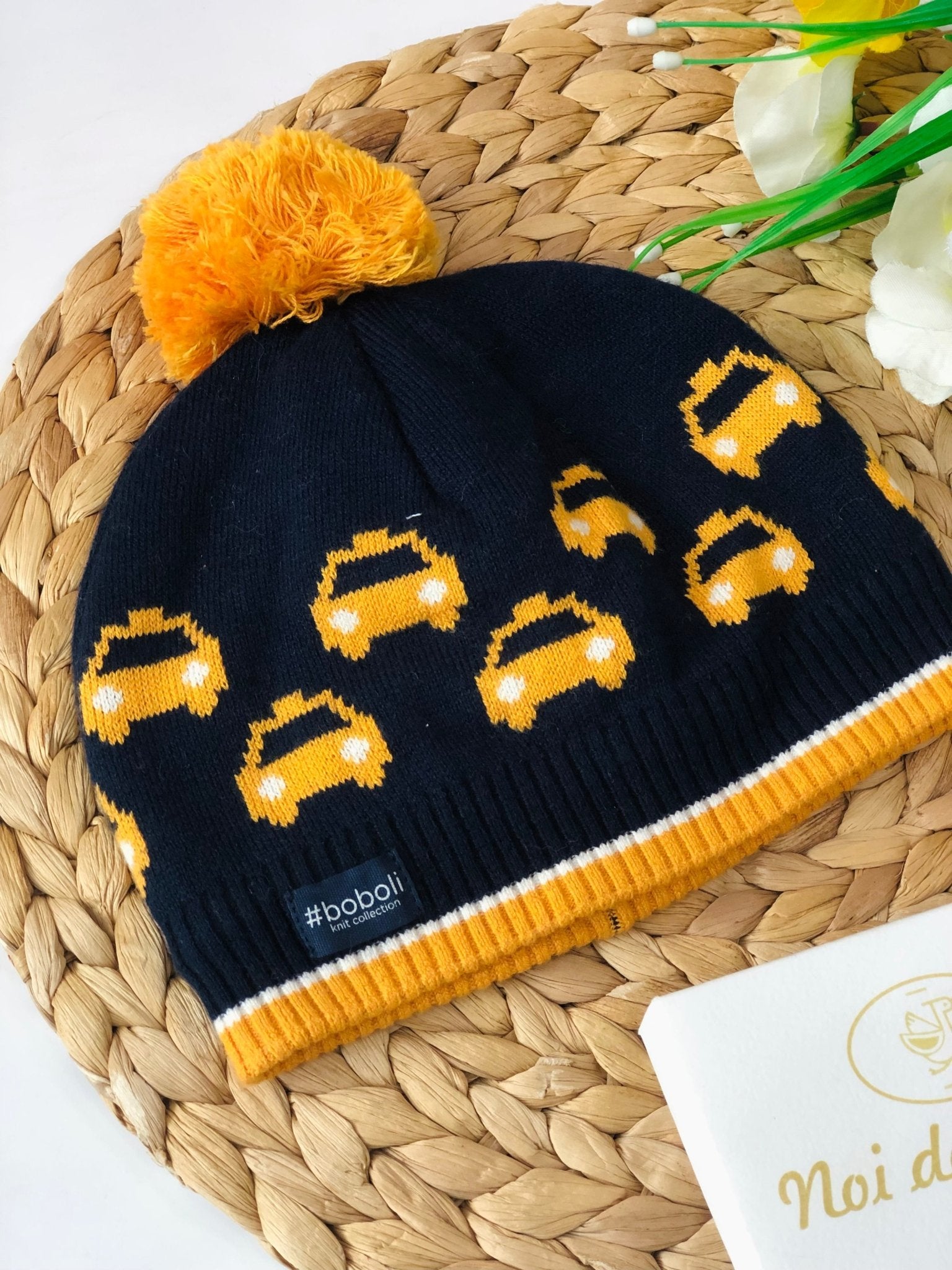 CAPPELLINO BLU E ARANCIO MACCHINA - Noi da piccoli