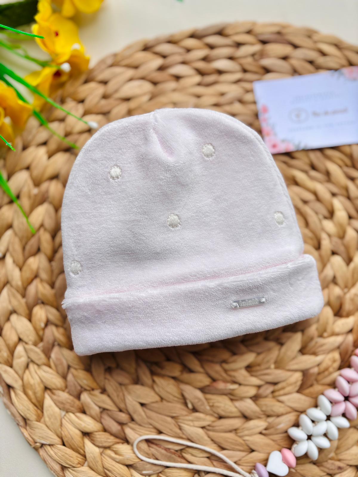 CAPPELLINO CON POIS CINIGLIA ROSA - Noi da piccoli