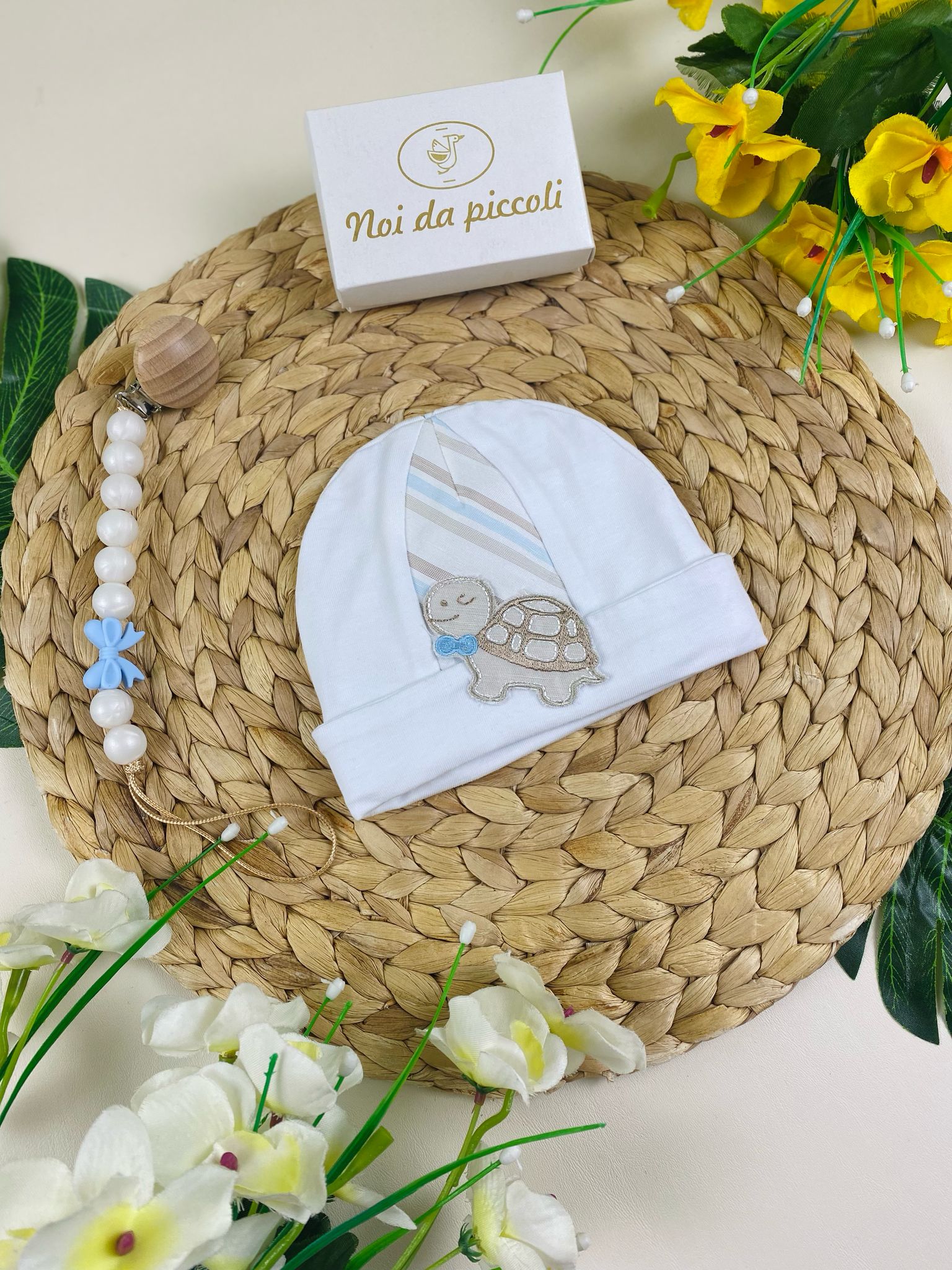 cappellino Cotone Beige - Noi da piccoli