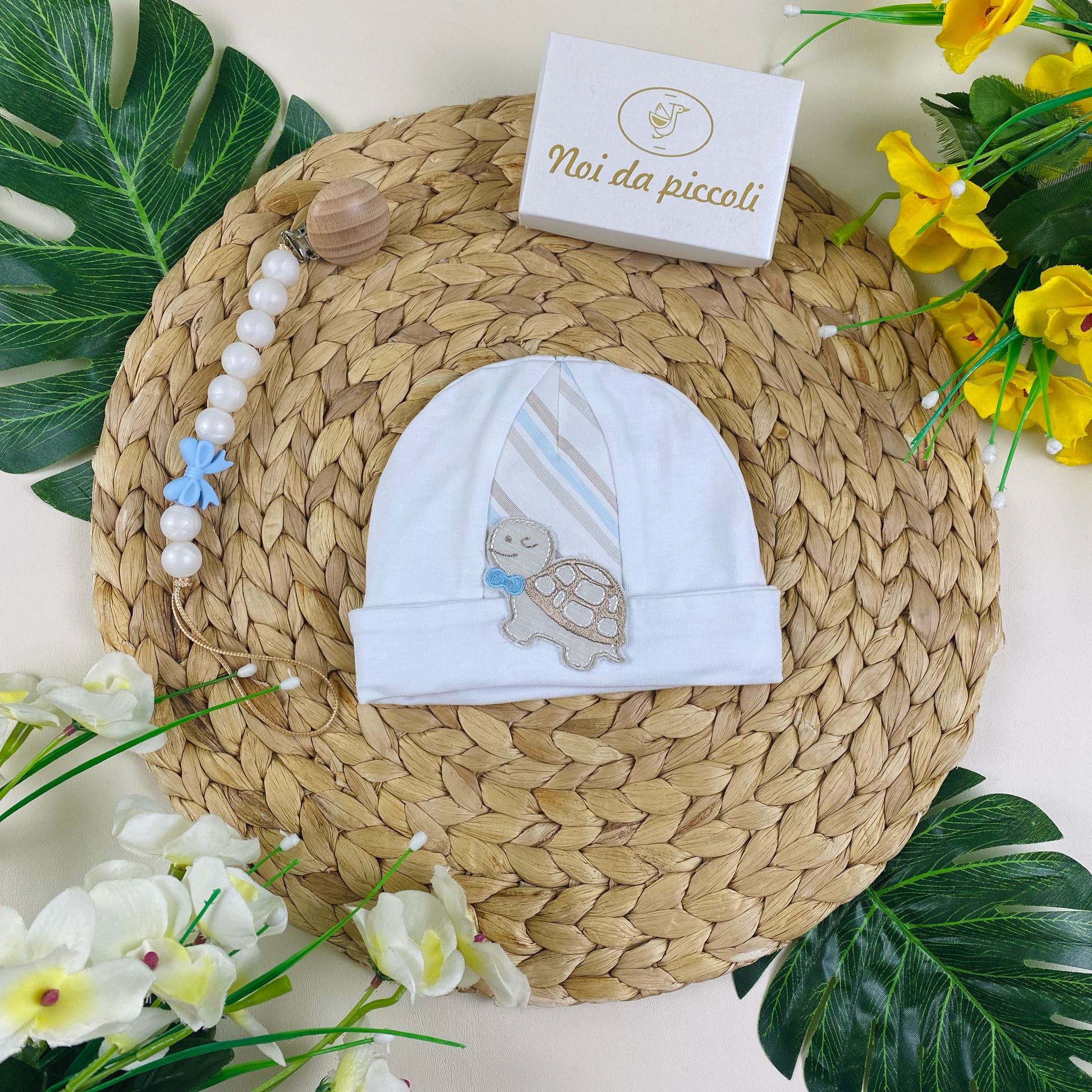 cappellino Cotone Beige - Noi da piccoli