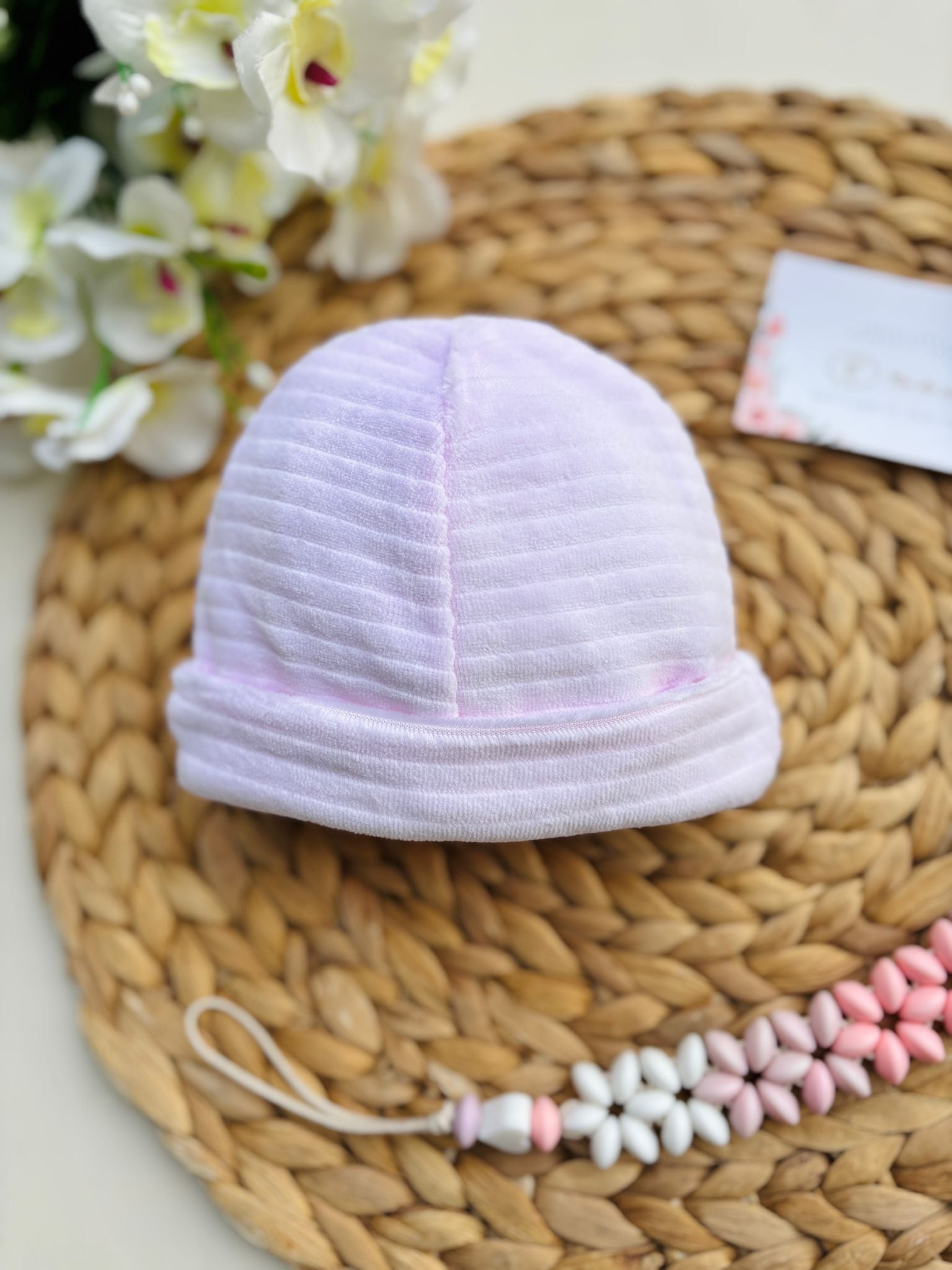 CAPPELLINO IN CINIGLIA A COSTINE ROSA BABY - Noi da piccoli