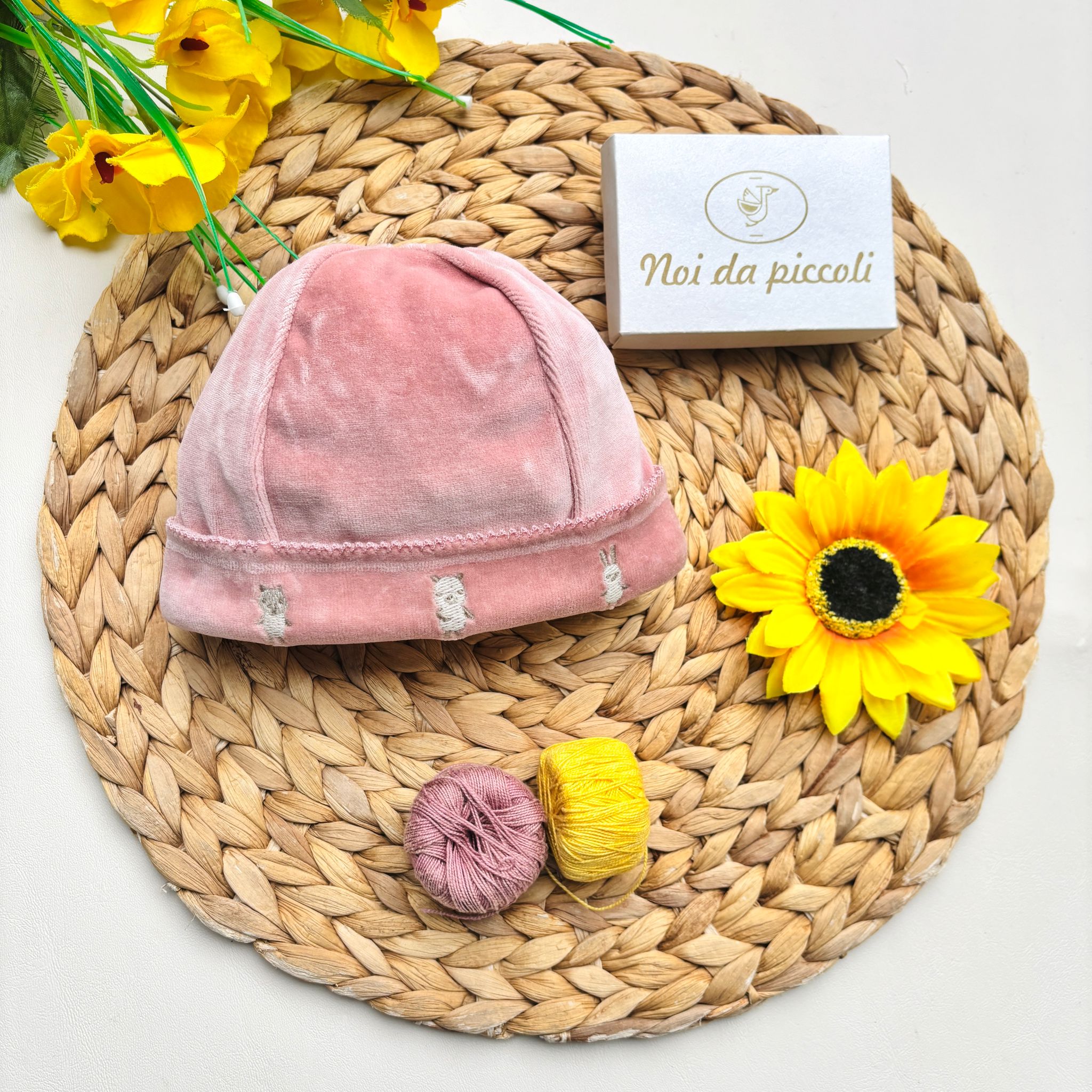 CAPPELLINO IN CINIGLIA ROSA SCURO - Noi da piccoli