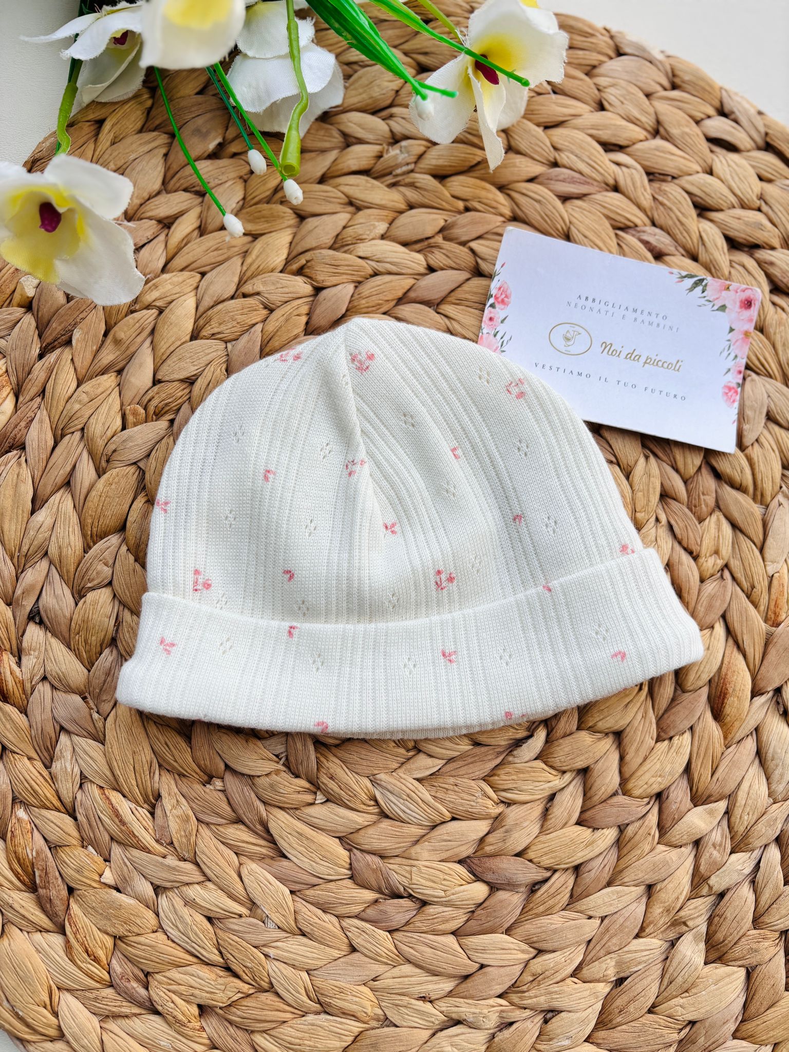 CAPPELLINO IN COTONE CRUDO - Noi da piccoli