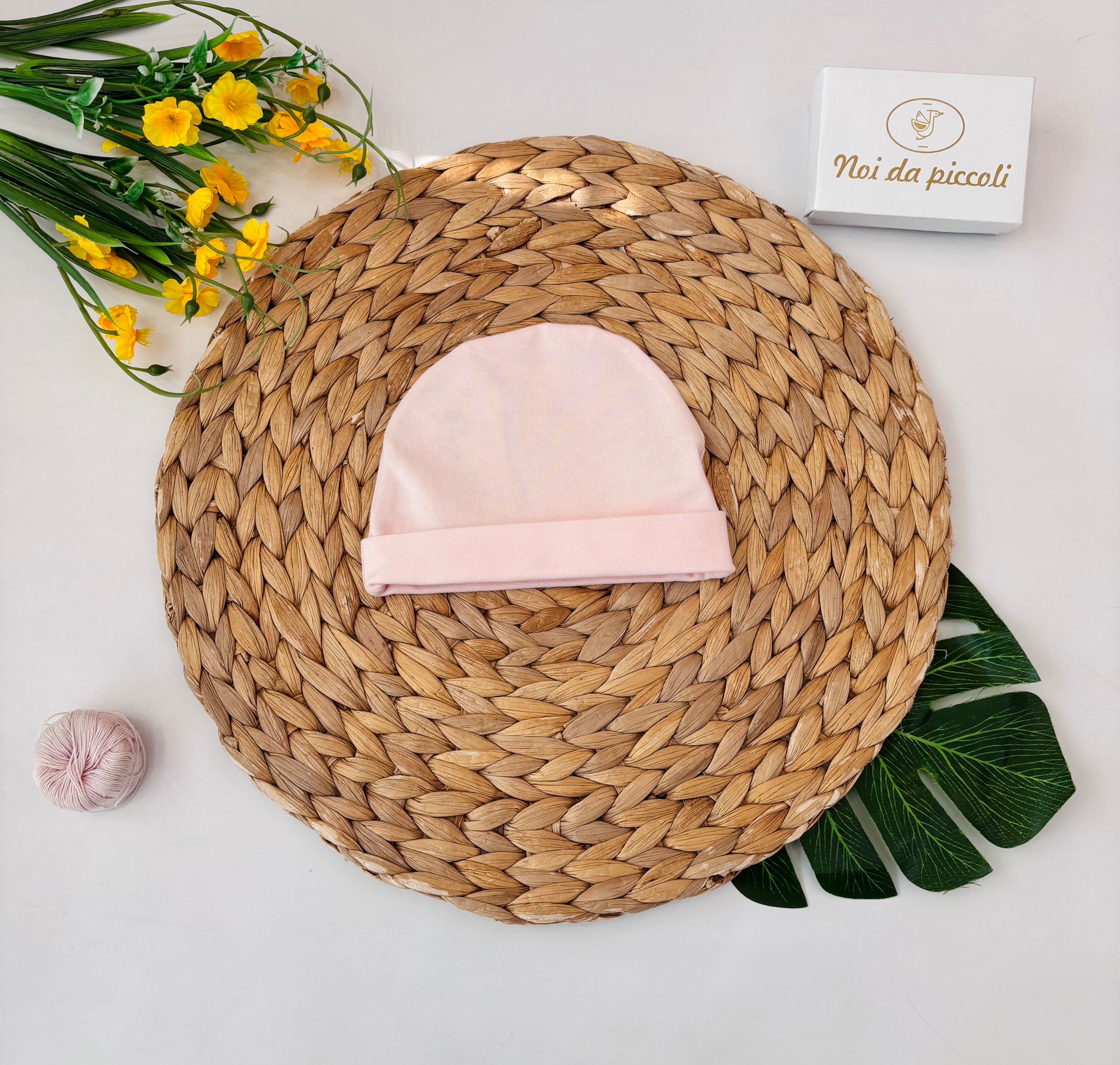 CAPPELLINO IN COTONE ROSA - Noi da piccoli