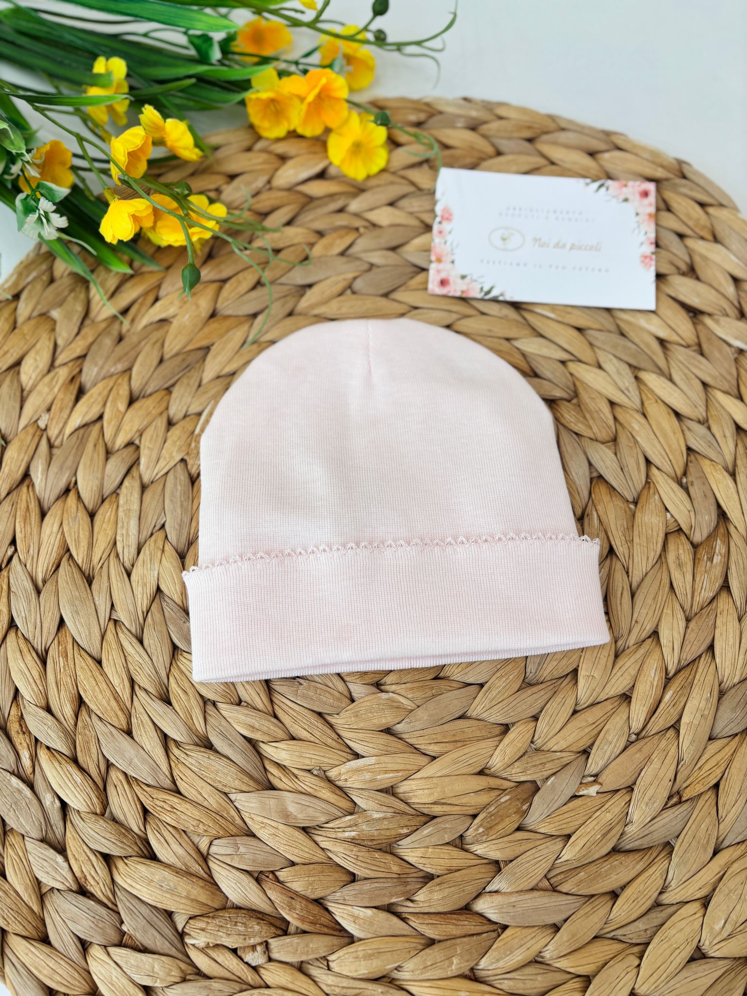 CAPPELLINO IN COTONE ROSA - Noi da piccoli
