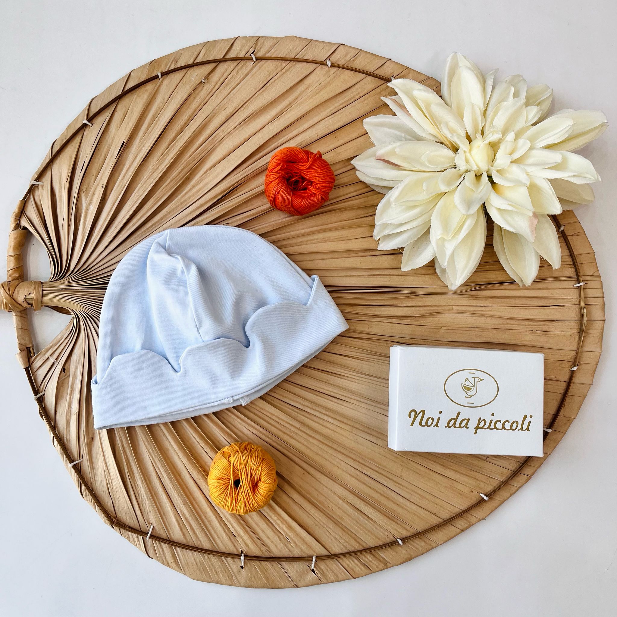 CAPPELLINO ONDULATO CIELO COTONE - Noi da piccoli