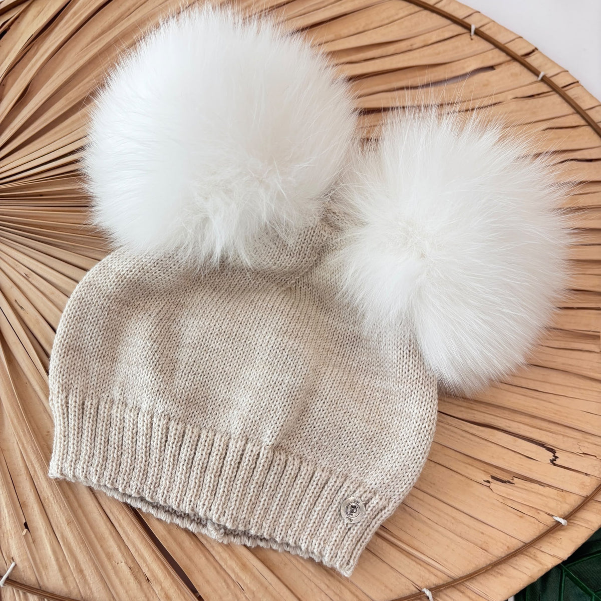 CAPPELLO 2 Pon Pom Volpe Lana corda - Noi da piccoli