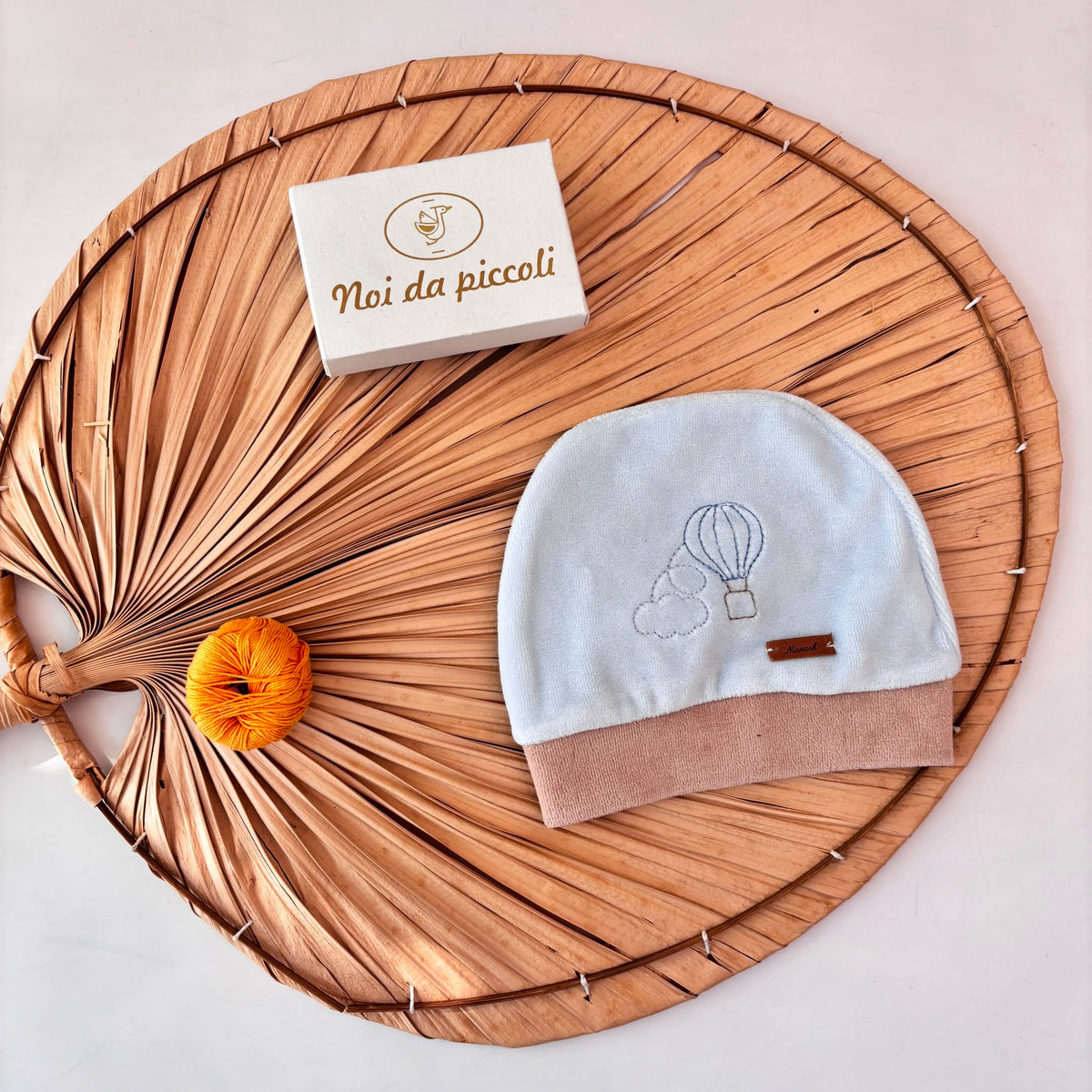 CAPPELLO ciniglia con mongolfiera CIELO - Noi da piccoli