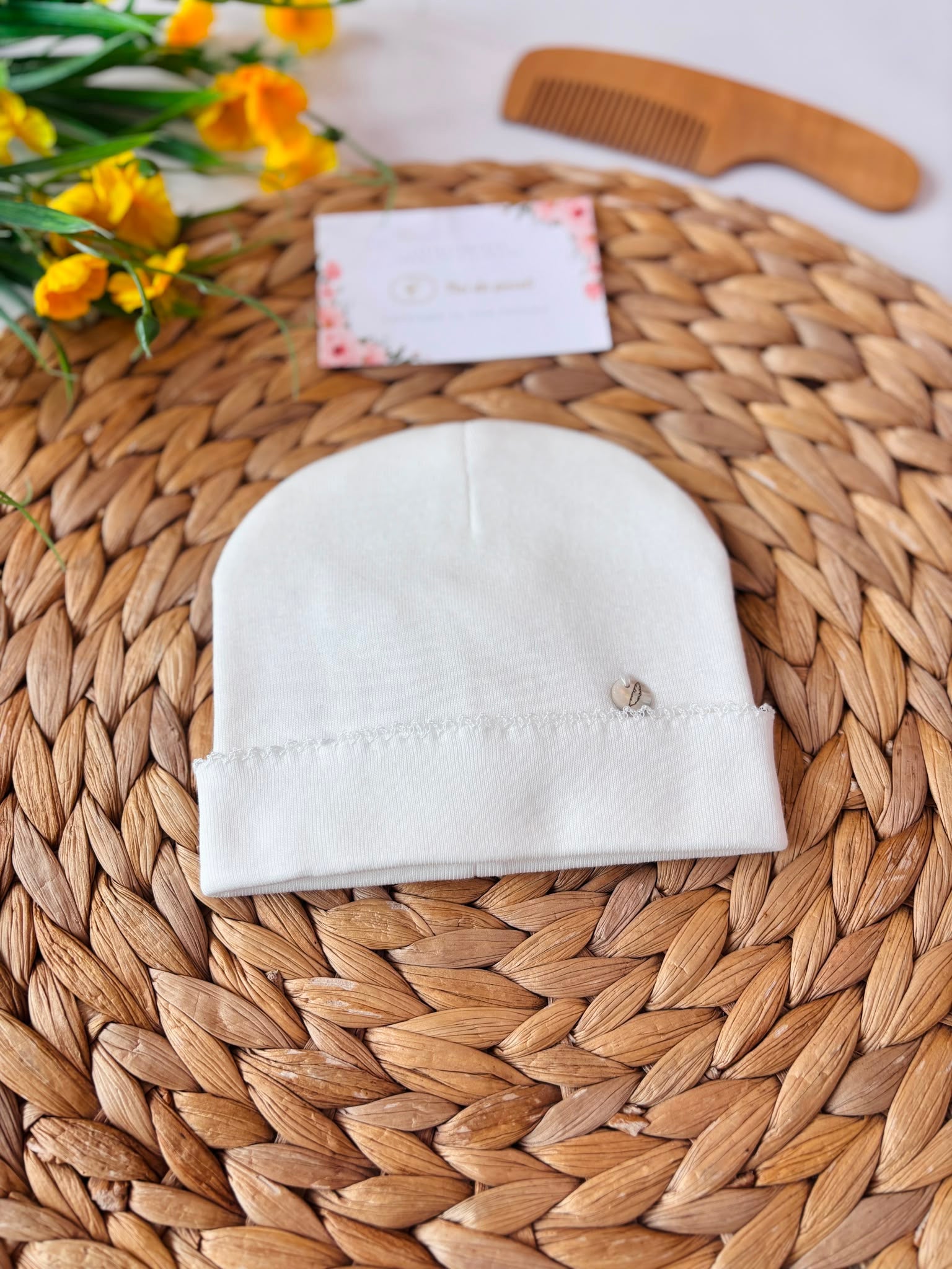 CAPPELLO COTONE CALDO PANNA - Noi da piccoli