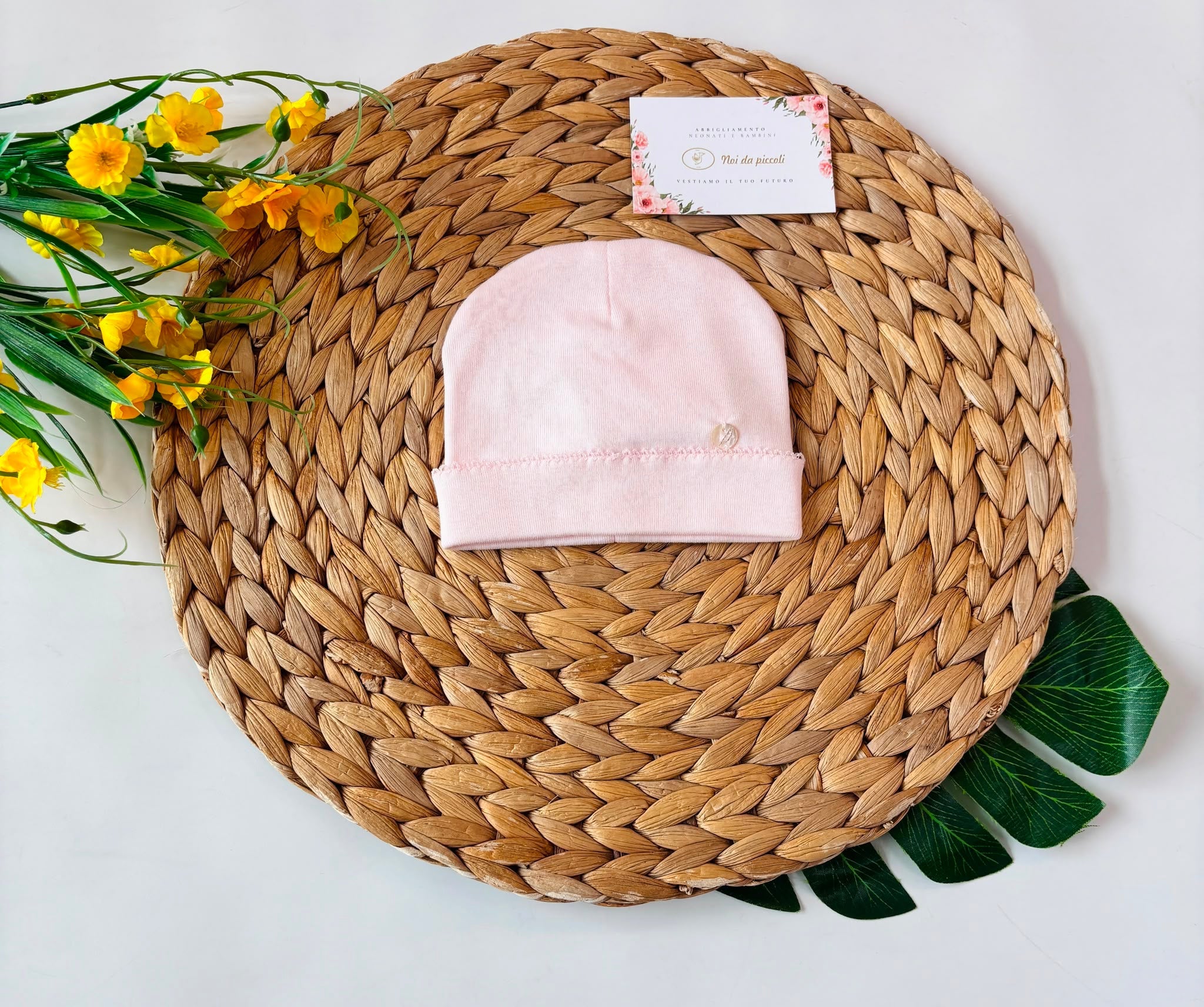 CAPPELLO COTONE CALDO ROSA - Noi da piccoli