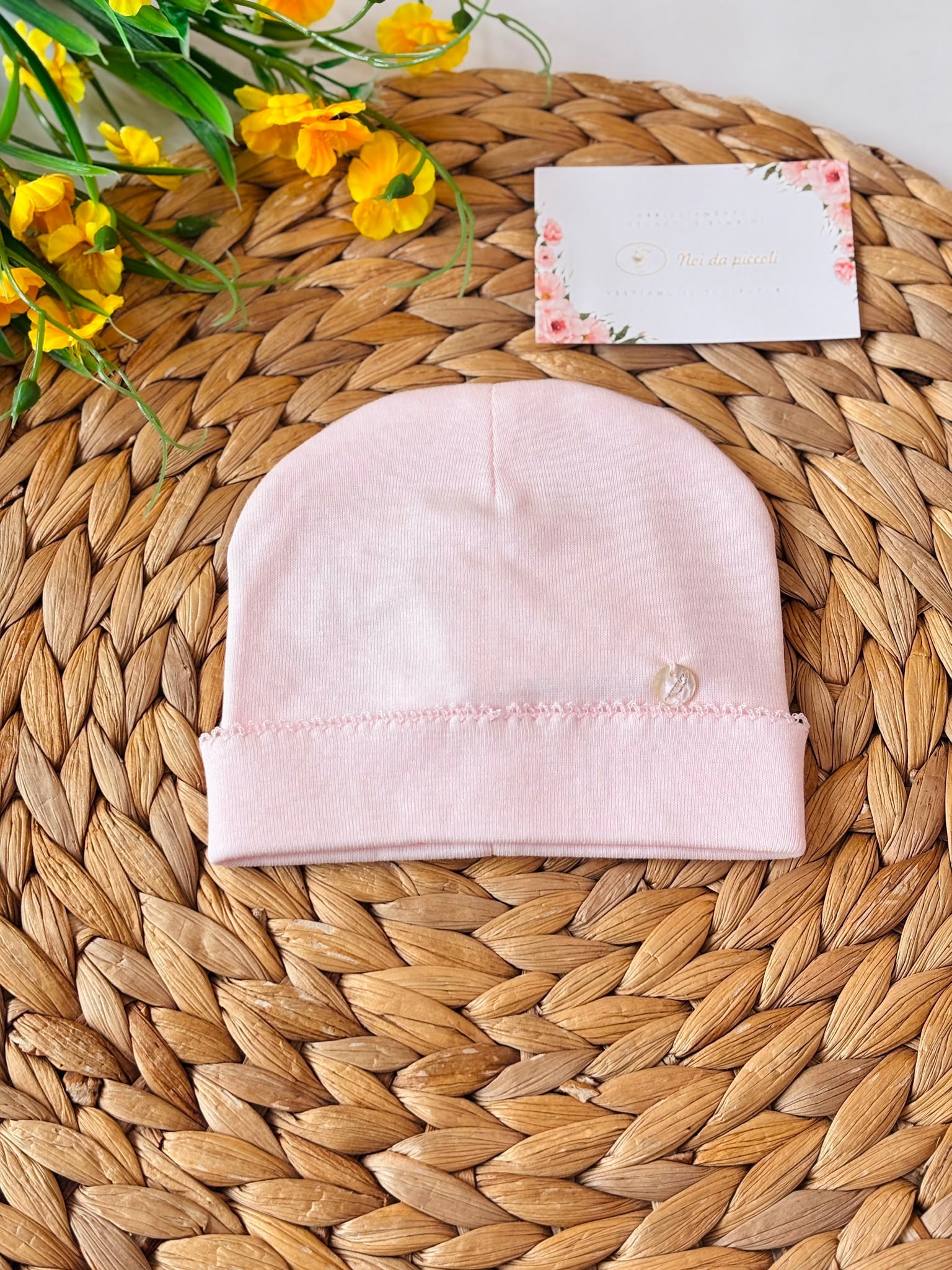 CAPPELLO COTONE CALDO ROSA - Noi da piccoli