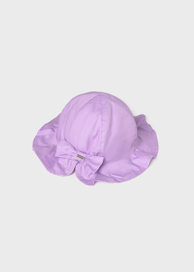 CAPPELLO IN COTONE CON FIOCCO Viola - Noi da piccoli