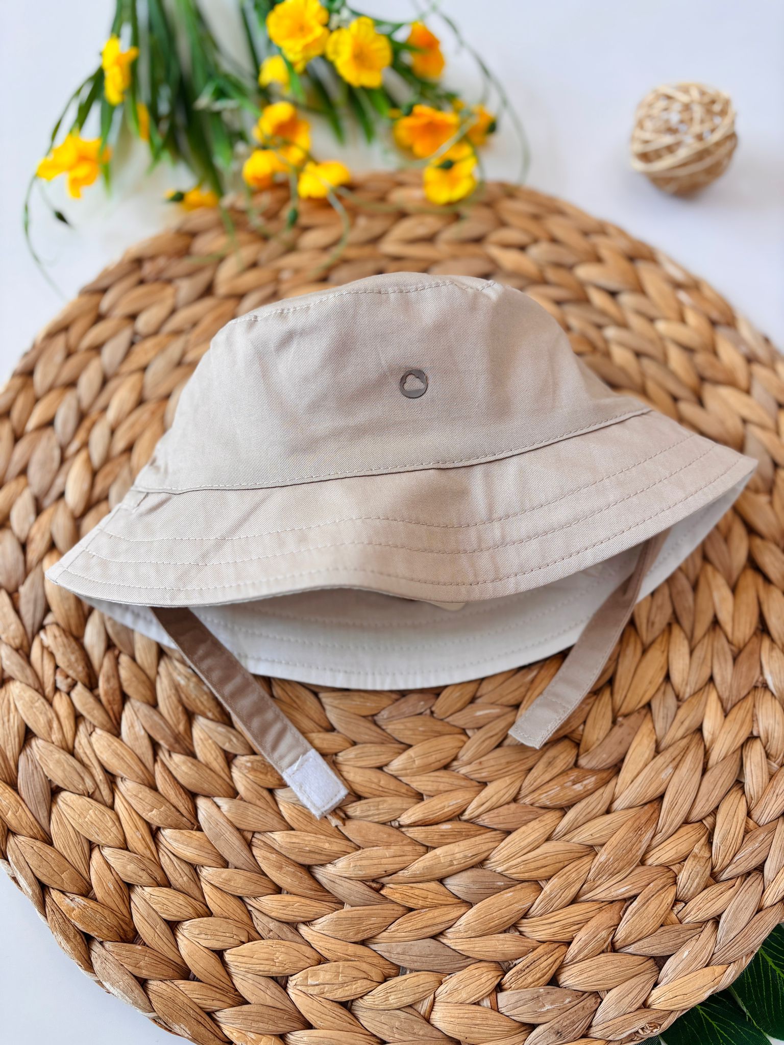 CAPPELLO IN COTONE ORSETTO BEIGE - Noi da piccoli
