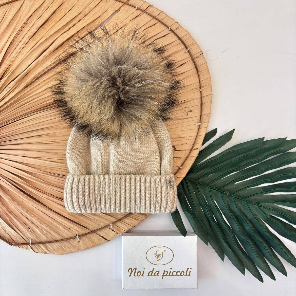 CAPPELLO in lana e cashmere BEIGE - Noi da piccoli