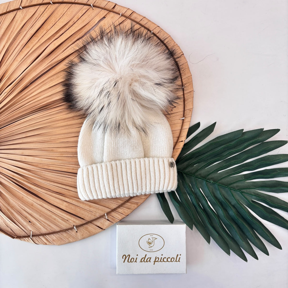 CAPPELLO in lana e cashmere PANNA - Noi da piccoli