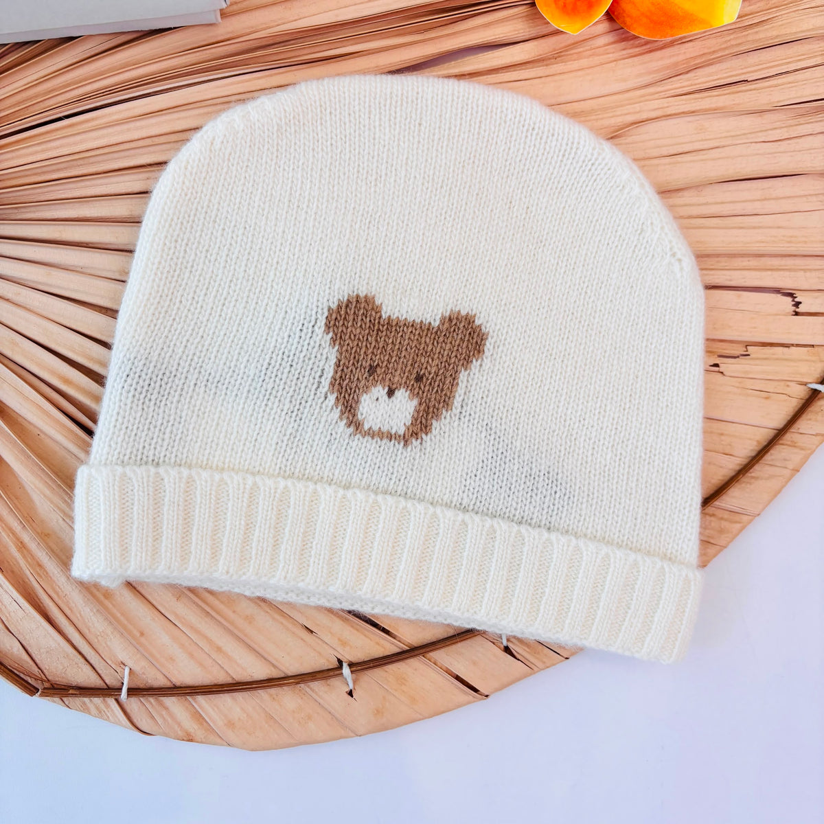 CAPPELLO lana merino e cashmire PANNA - Noi da piccoli