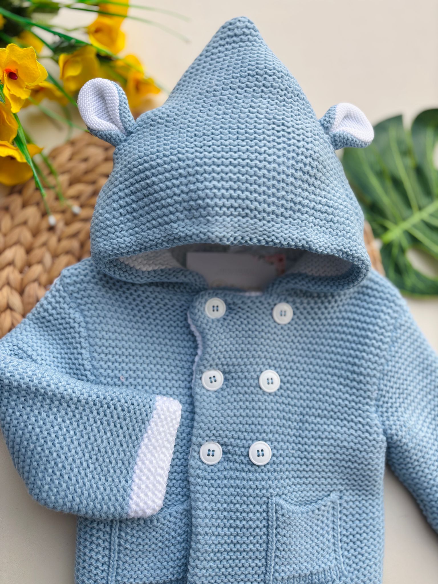 CAPPOTTINO BUNNY MAGLIA CALDA AZULADO - Noi da piccoli