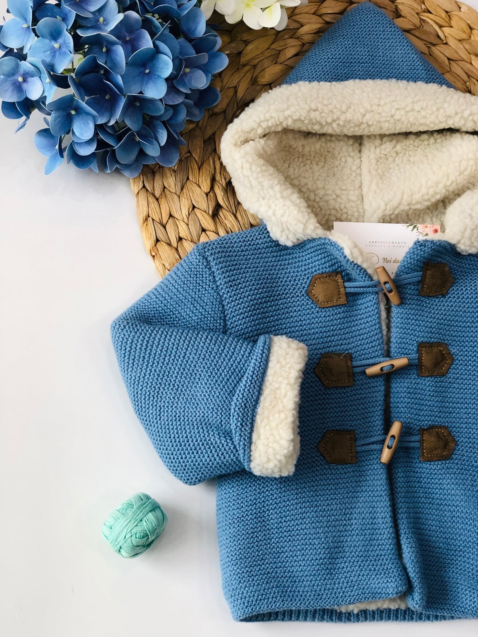 CAPPOTTINO IN MAGLIA MONTGOMERY AZAFATA - Noi da piccoli