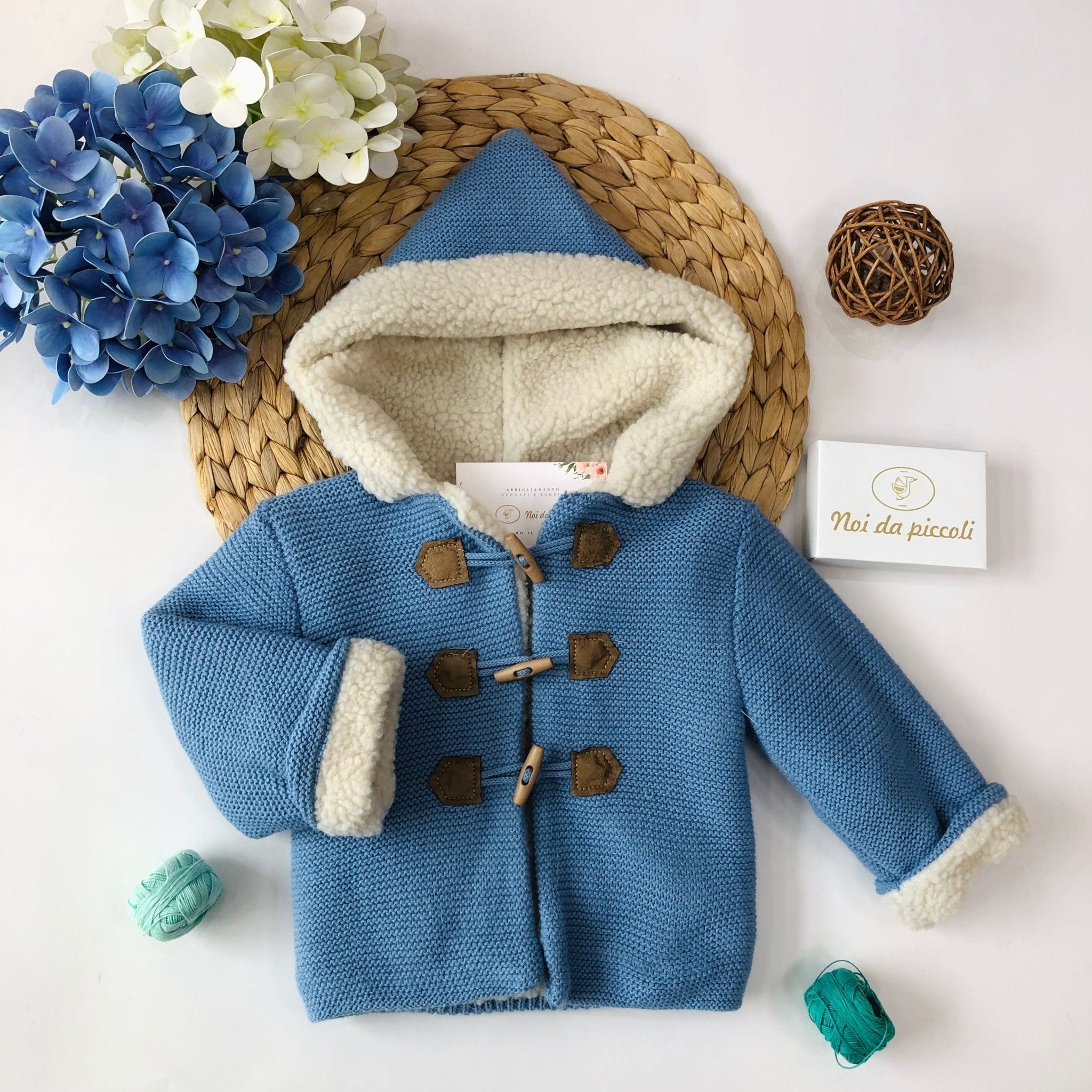 CAPPOTTINO IN MAGLIA MONTGOMERY AZAFATA - Noi da piccoli