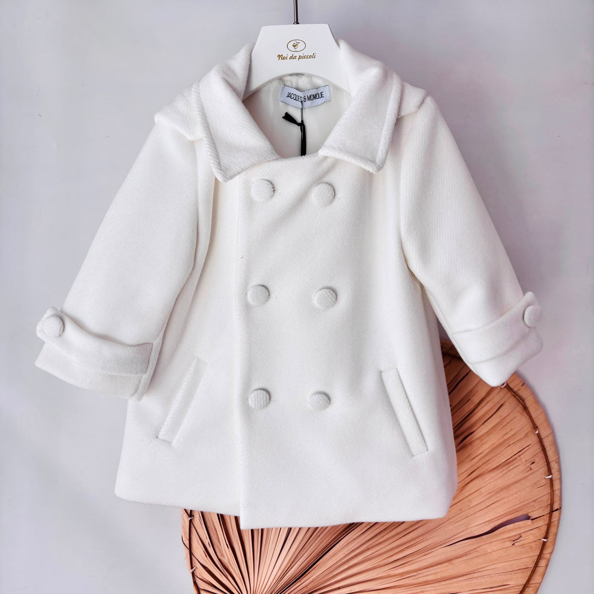 CAPPOTTO IN PANNO BIANCO - Noi da piccoli