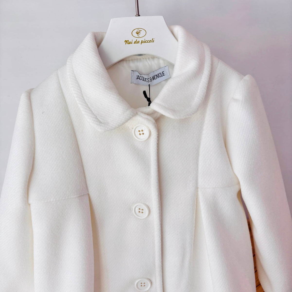 CAPPOTTO in panno British Chic BIANCO - Noi da piccoli