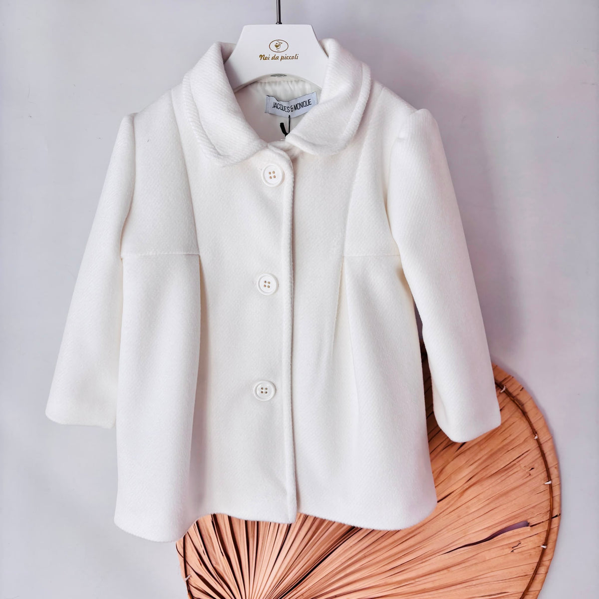 CAPPOTTO in panno British Chic BIANCO - Noi da piccoli