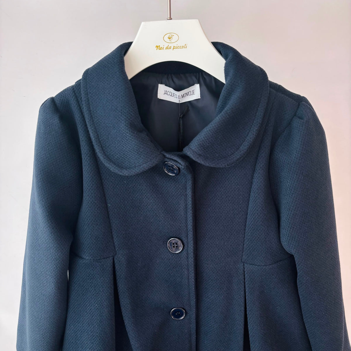 CAPPOTTO in panno British Chic BLU - Noi da piccoli