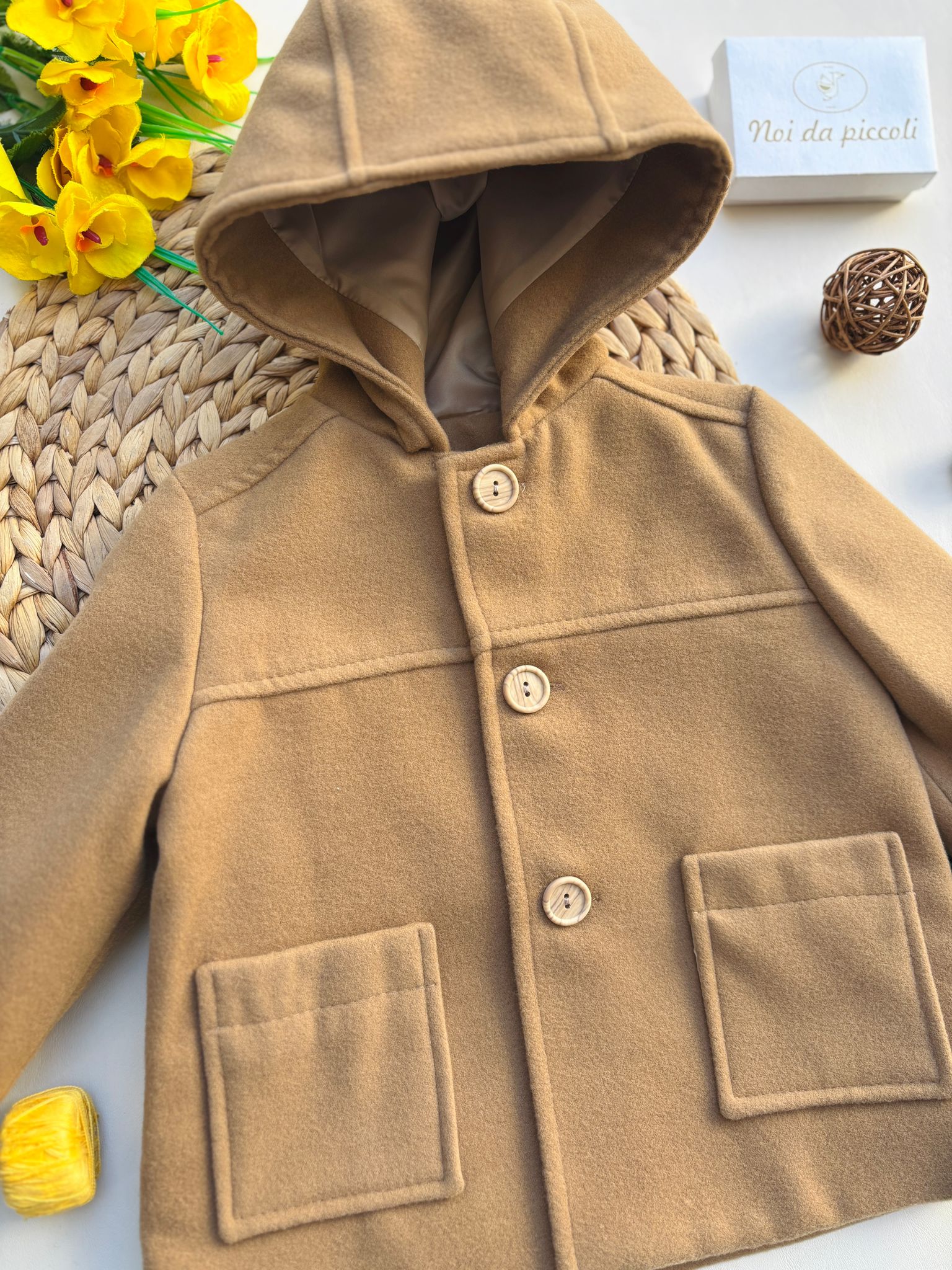 CAPPOTTO IN PANNO CAMMELLO - Noi da piccoli