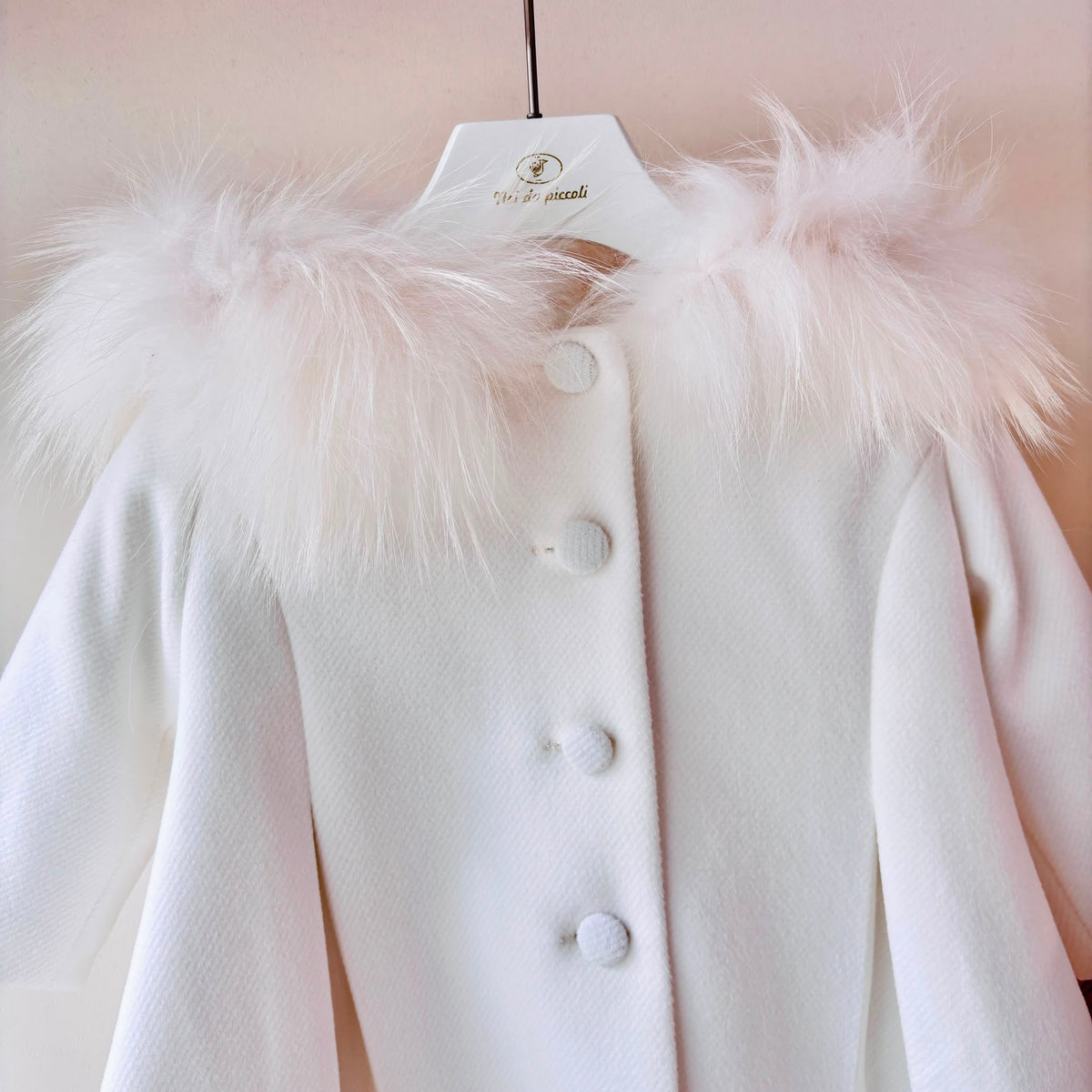 Cappotto in Panno con Cappuccio Panna Isabel - dettaglio 2