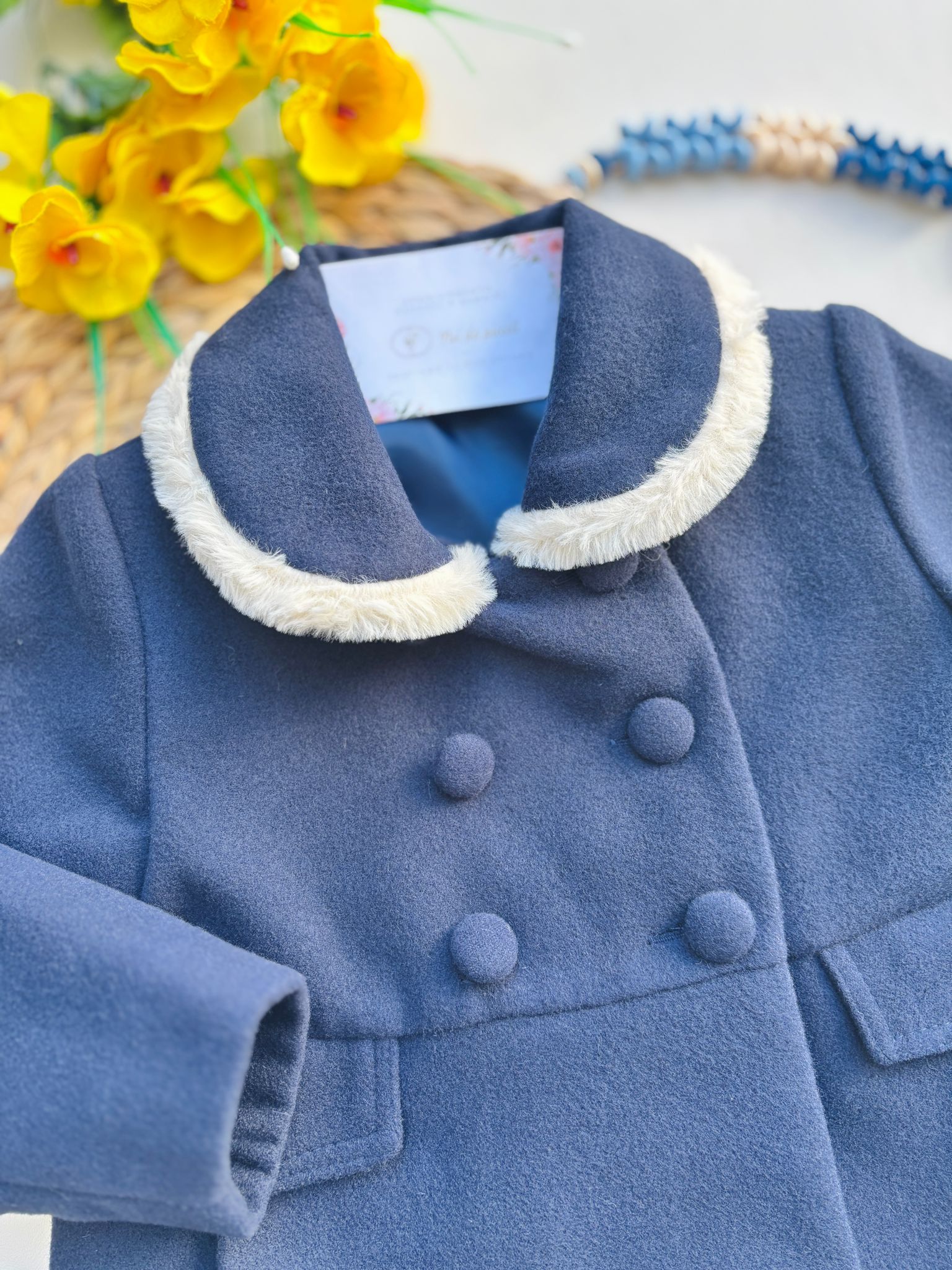 CAPPOTTO IN PANNO MARINO - Noi da piccoli