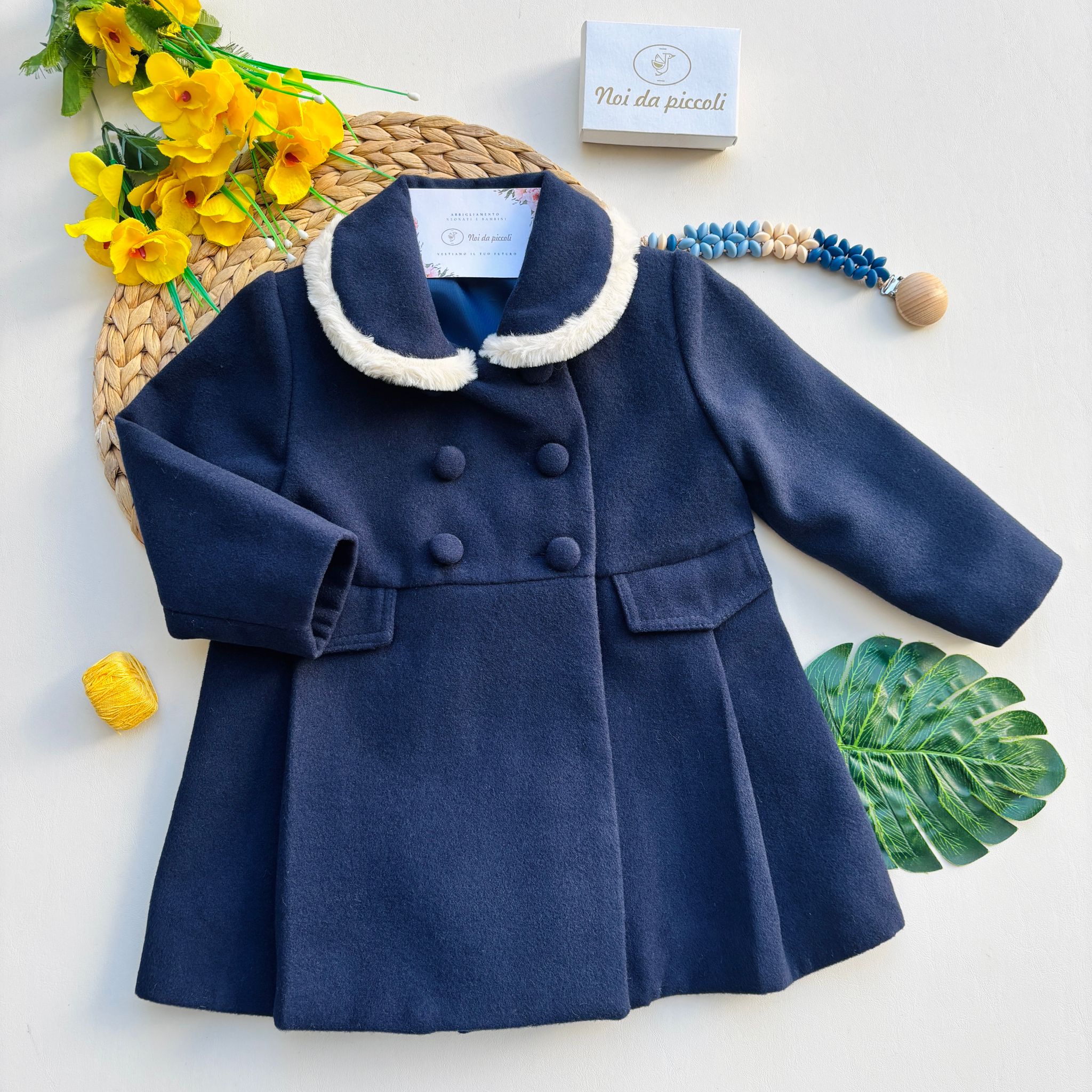 CAPPOTTO IN PANNO MARINO - Noi da piccoli