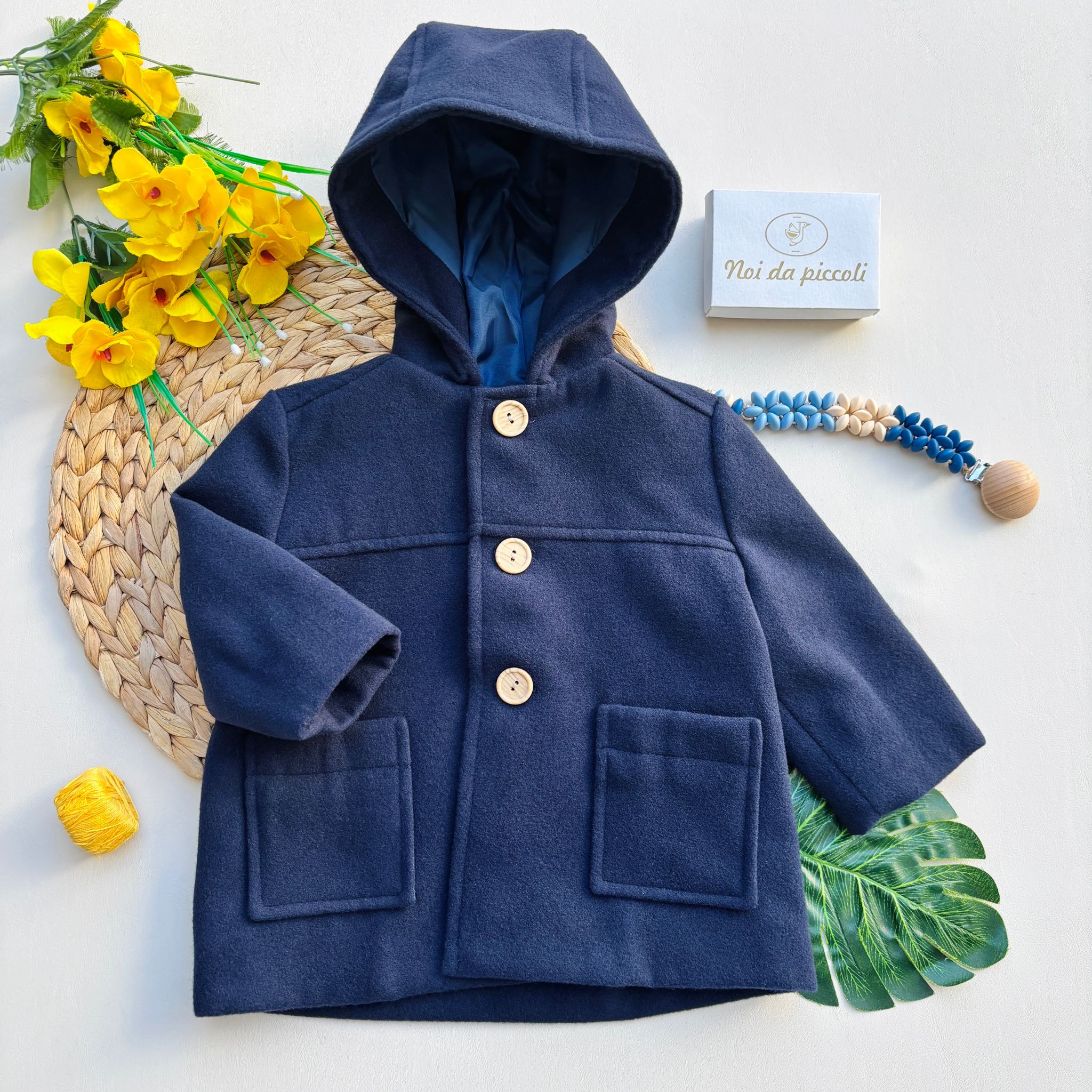 CAPPOTTO IN PANNO MARINO - Noi da piccoli