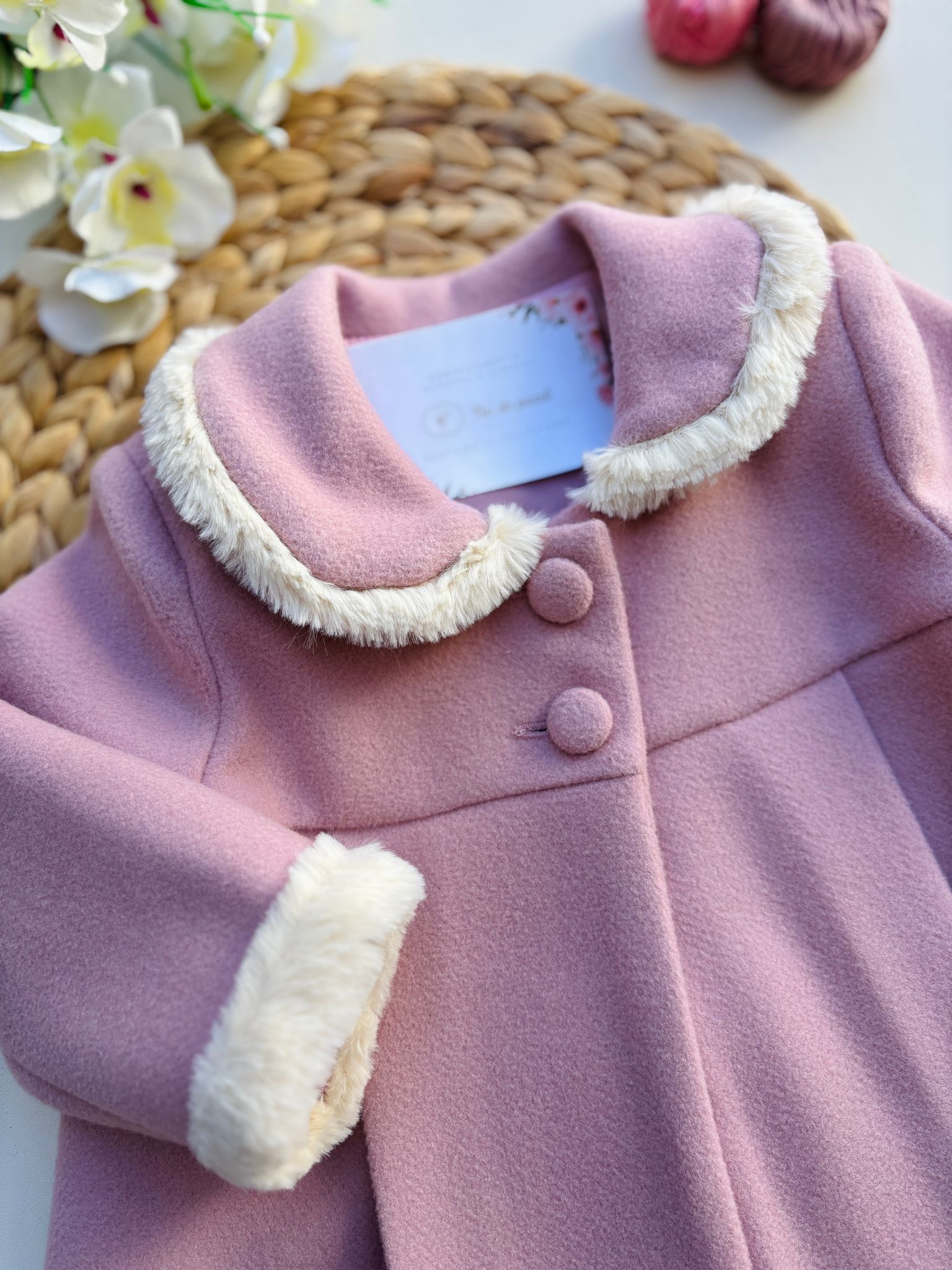 CAPPOTTO IN PANNO ROSA - Noi da piccoli