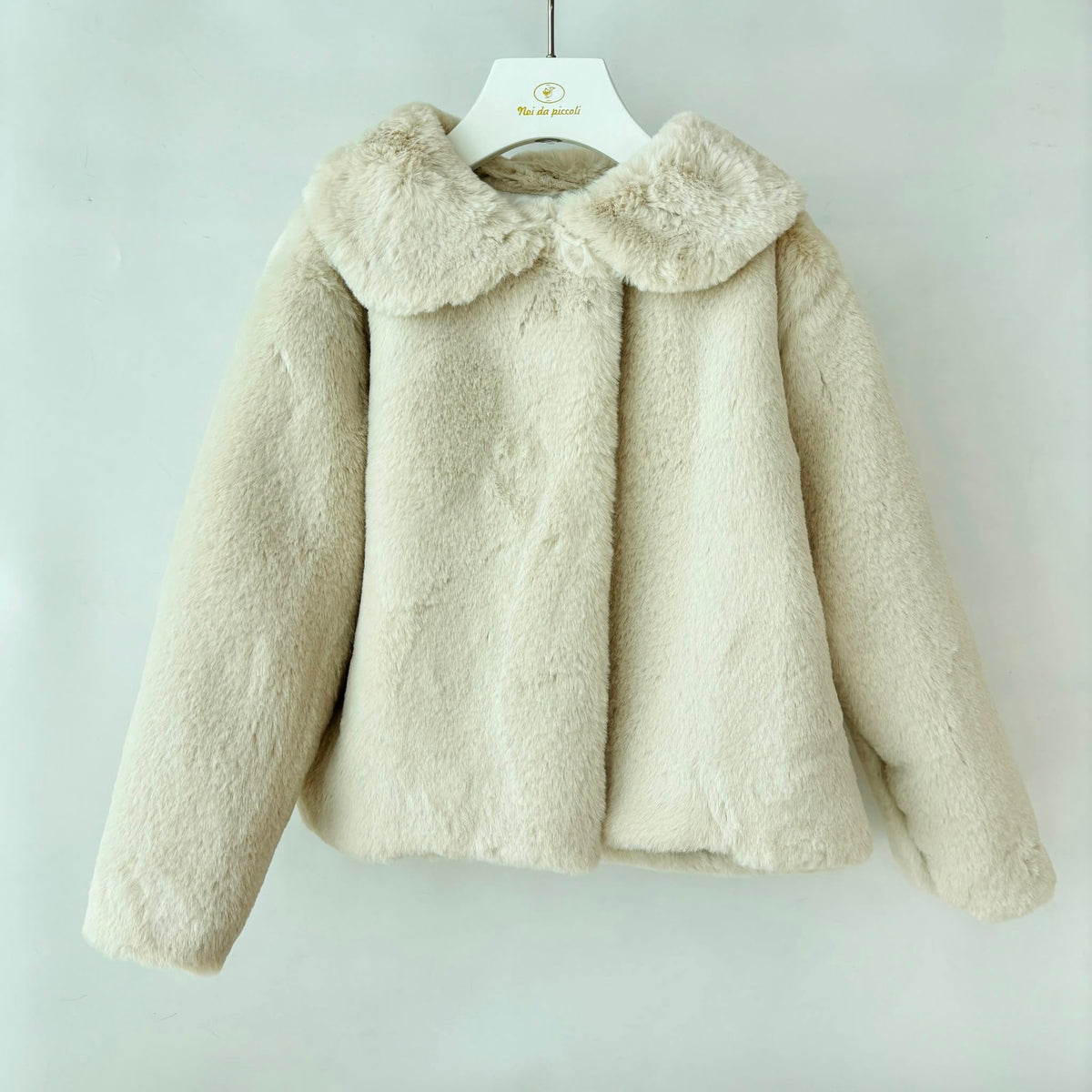 CAPPOTTO IN PELLICCETTA BEIGE - Noi da piccoli