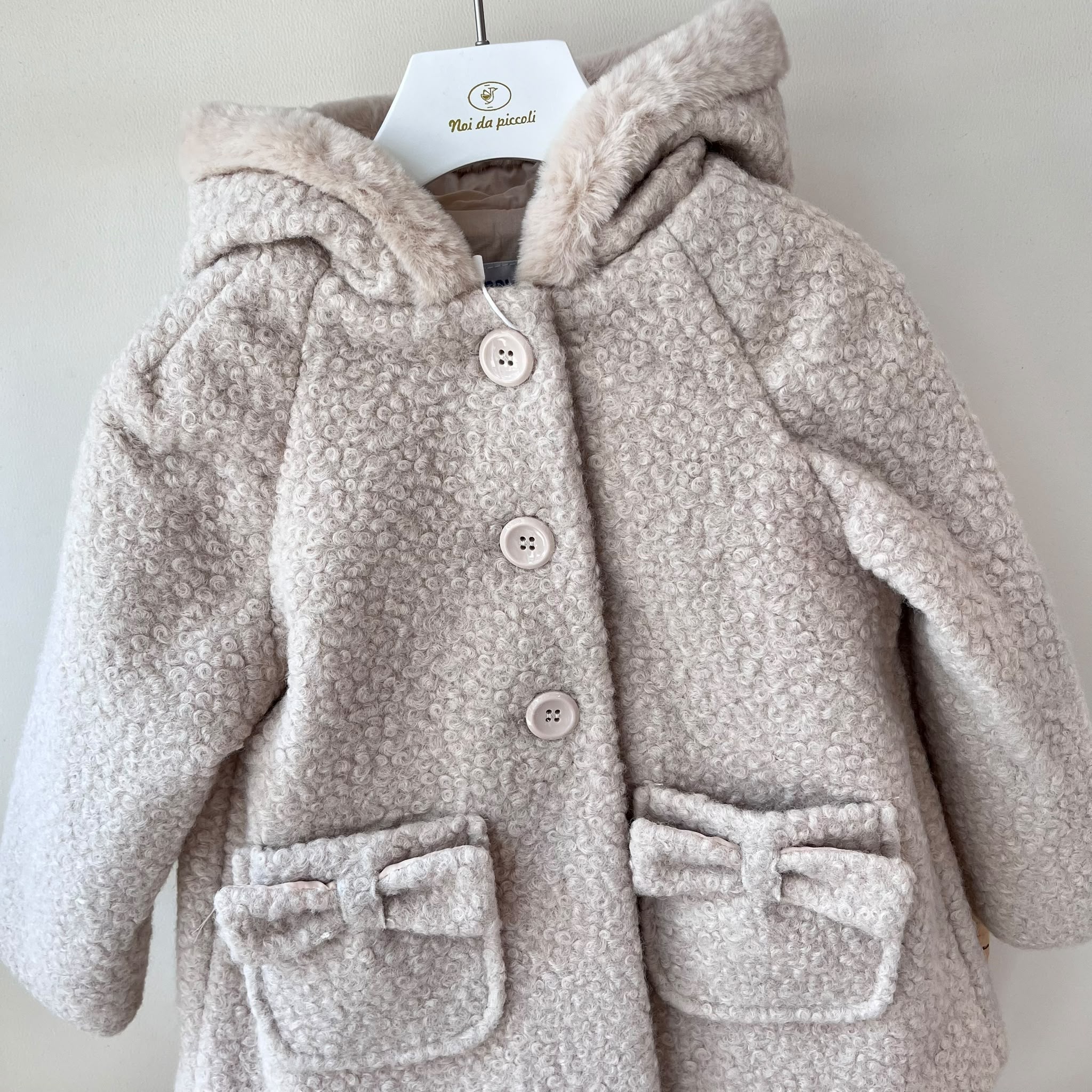 CAPPOTTO MORBIDO TEDDY BEIGE - Noi da piccoli