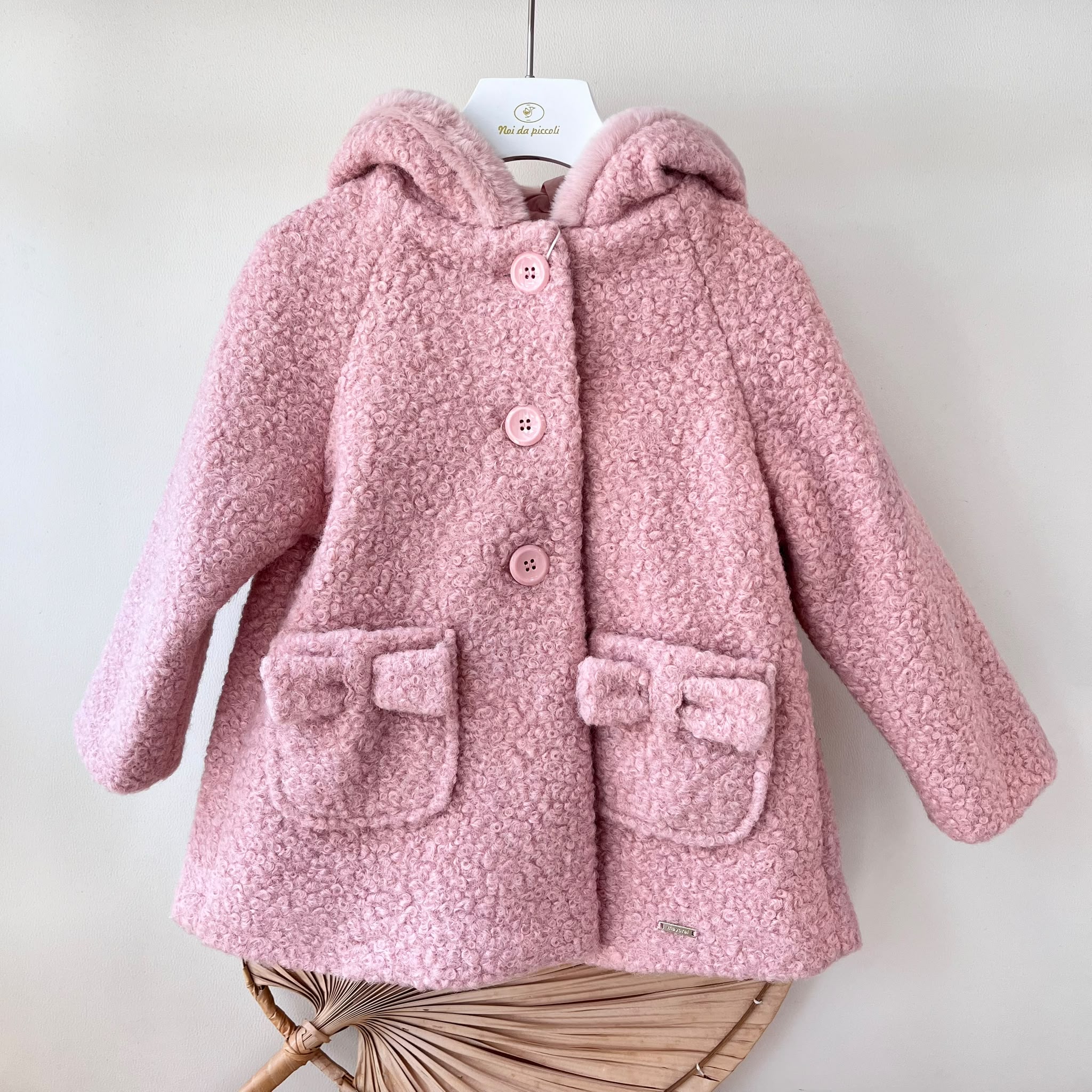 CAPPOTTO MORBIDO TEDDY ROSA - Noi da piccoli